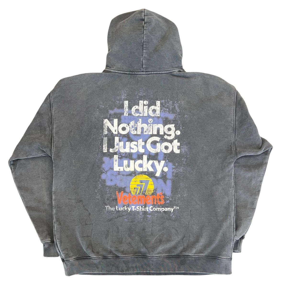 Vetements VETEMENTS FW2022 "I DID NOTHING I JUST GOT LUCKY" Hoodie S Size US S / EU 44-46 / 1 - 8 Thumbnail