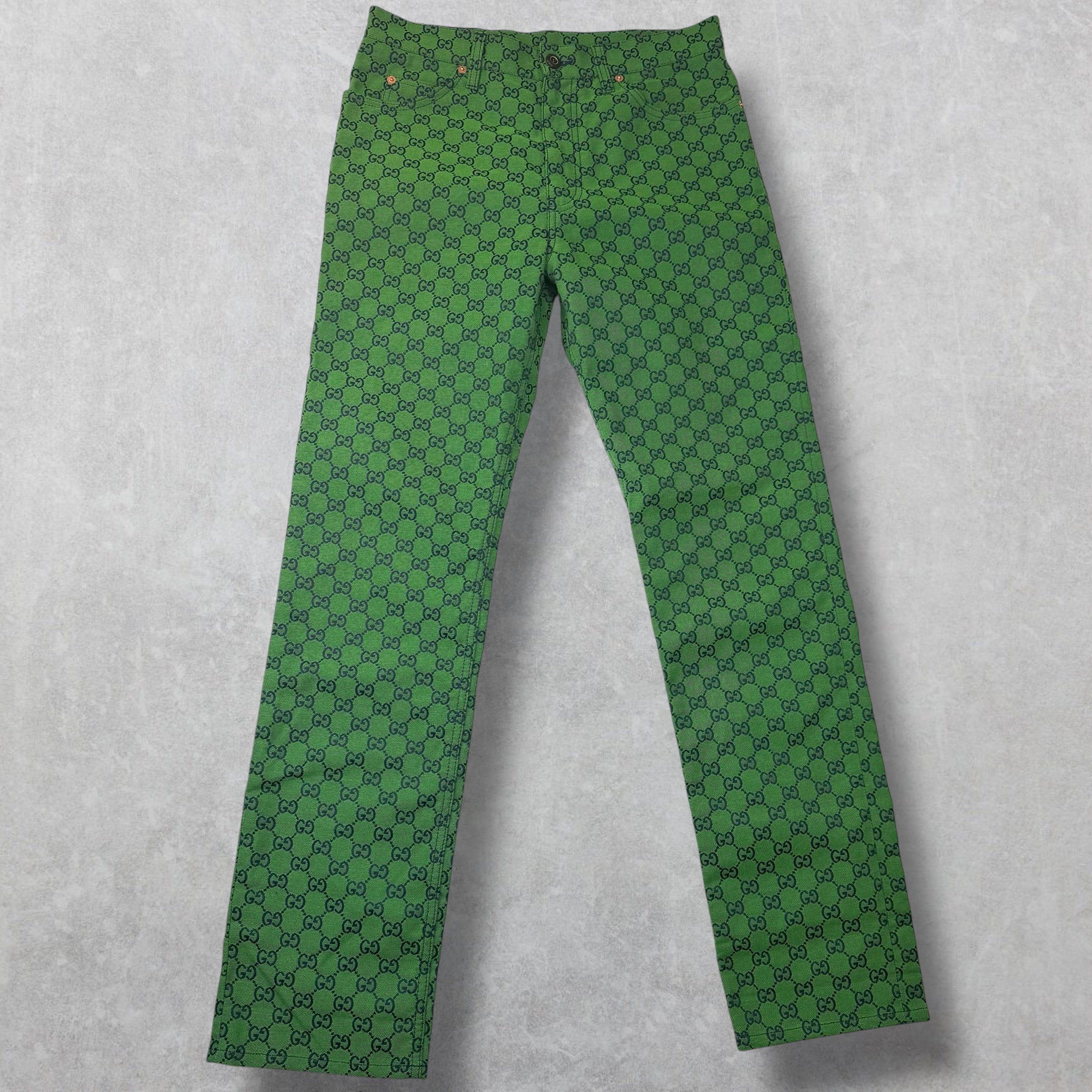 Gucci Gucci GG Canvas Pants Green 32 Size US 32 / EU 48 - 2 Thumbnail