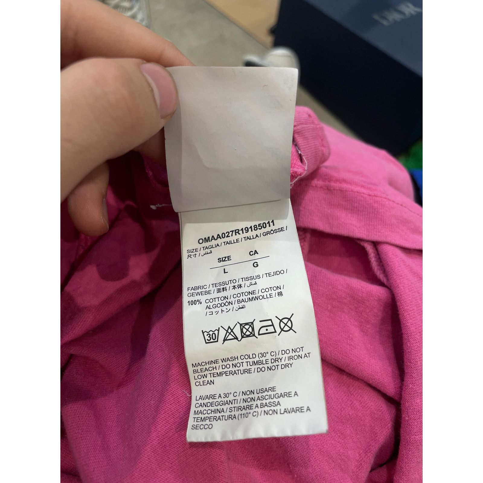 Off-White Off-White Tee Pink Impressions Used Large Size US L / EU 52-54 / 3 - 5 Thumbnail