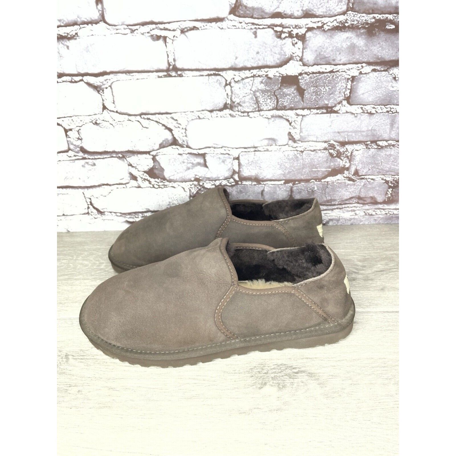 Ugg UGG Kenton Brown Suede Fur Collapsible Slippers Shoes Men Sz Size US 11 / EU 44 - 22 Thumbnail