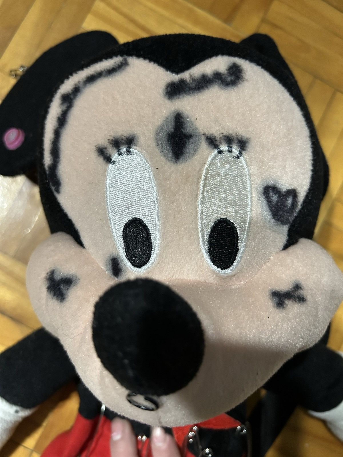 Disney × Vintage Mickey Mouse custom punk plush backpack Size ONE SIZE - 4 Thumbnail