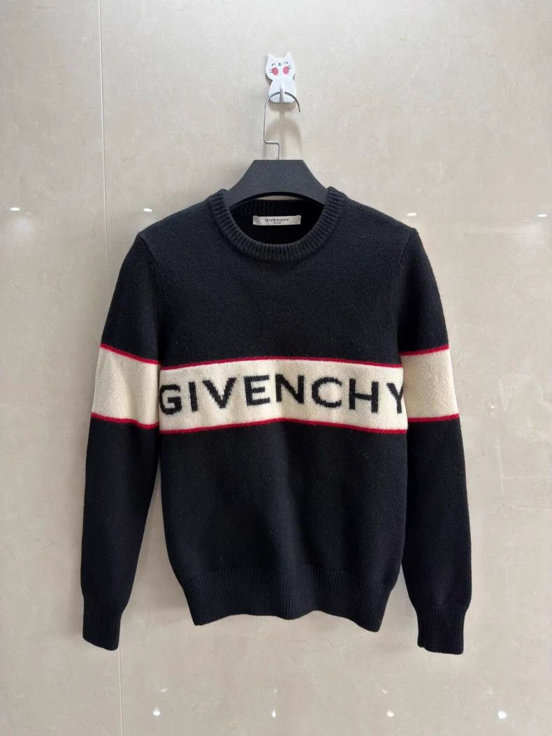 Givenchy Givenchy Logo striped black and white knitted wool sweater Size US XS / EU 42 / 0 - 1 Thumbnail