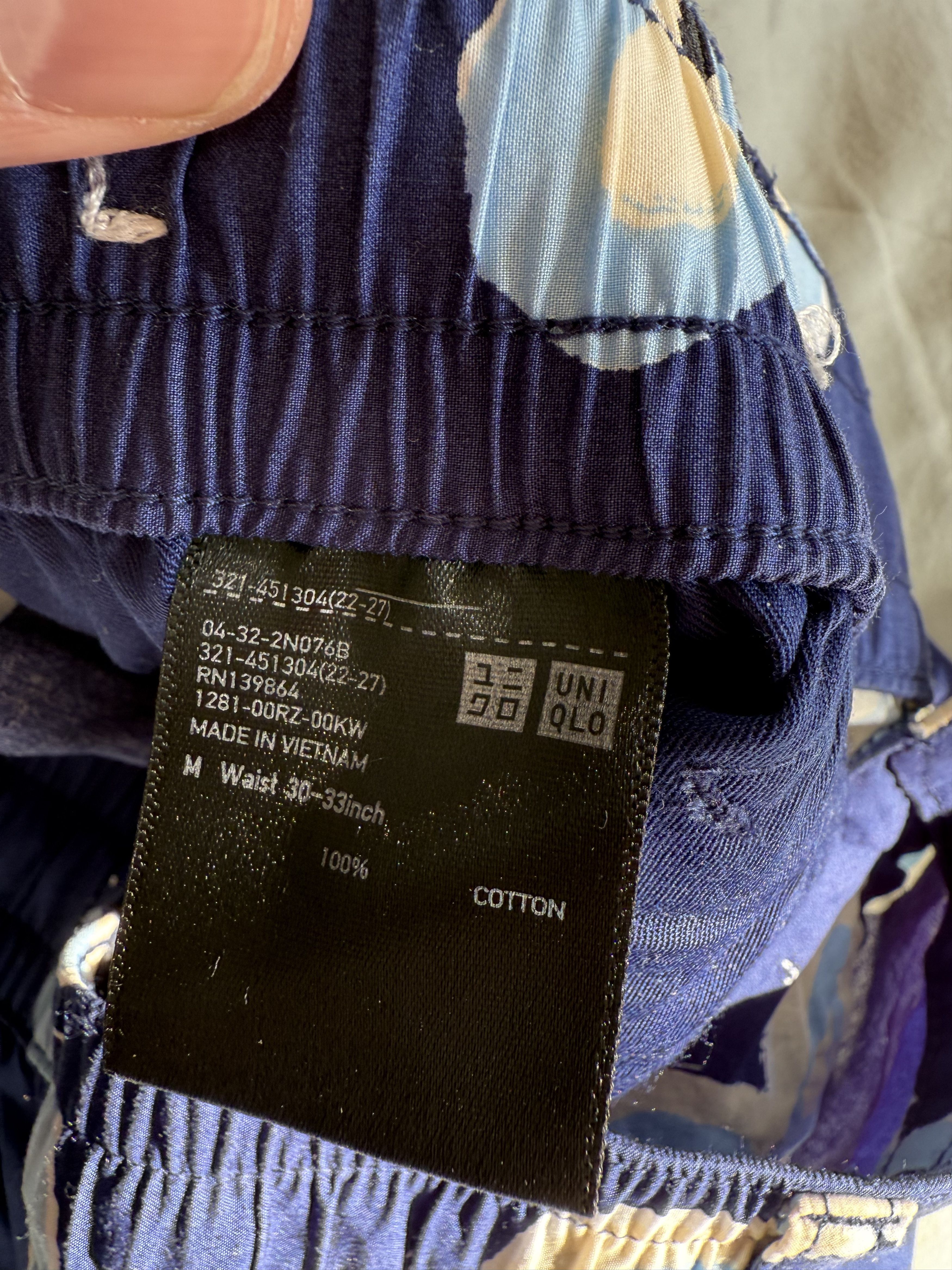 Marni × Uniqlo Marni x Uniqlo Wide Fit Blue Flower Pants Size US 32 / EU 48 - 7 Thumbnail