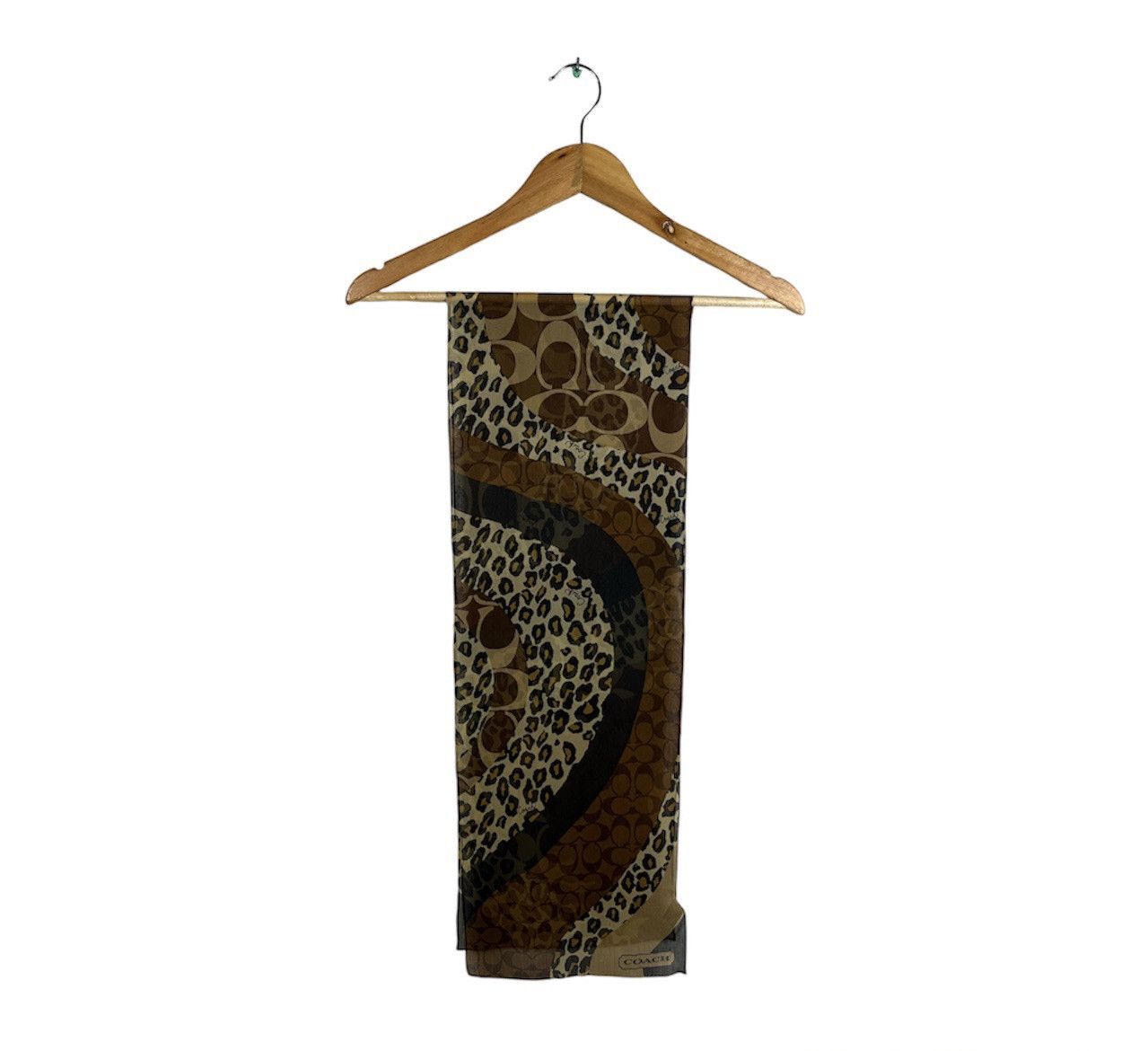 Coach × Designer Coach silk scarf handkerchief monogram logo leopard sexy Size ONE SIZE - 1 Thumbnail