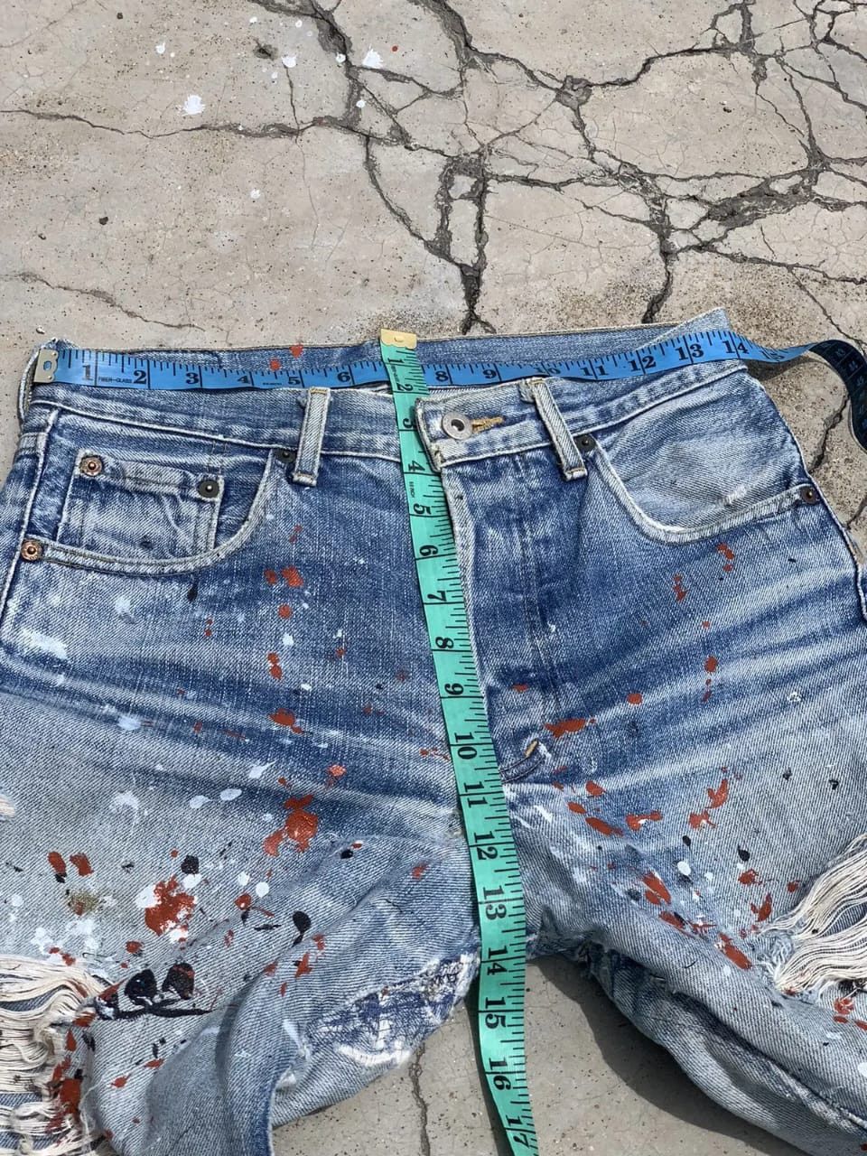 Levi's Vintage Levis 701xx BIG E selvedge dirty painter. Size US 28 / EU 44 - 6 Thumbnail