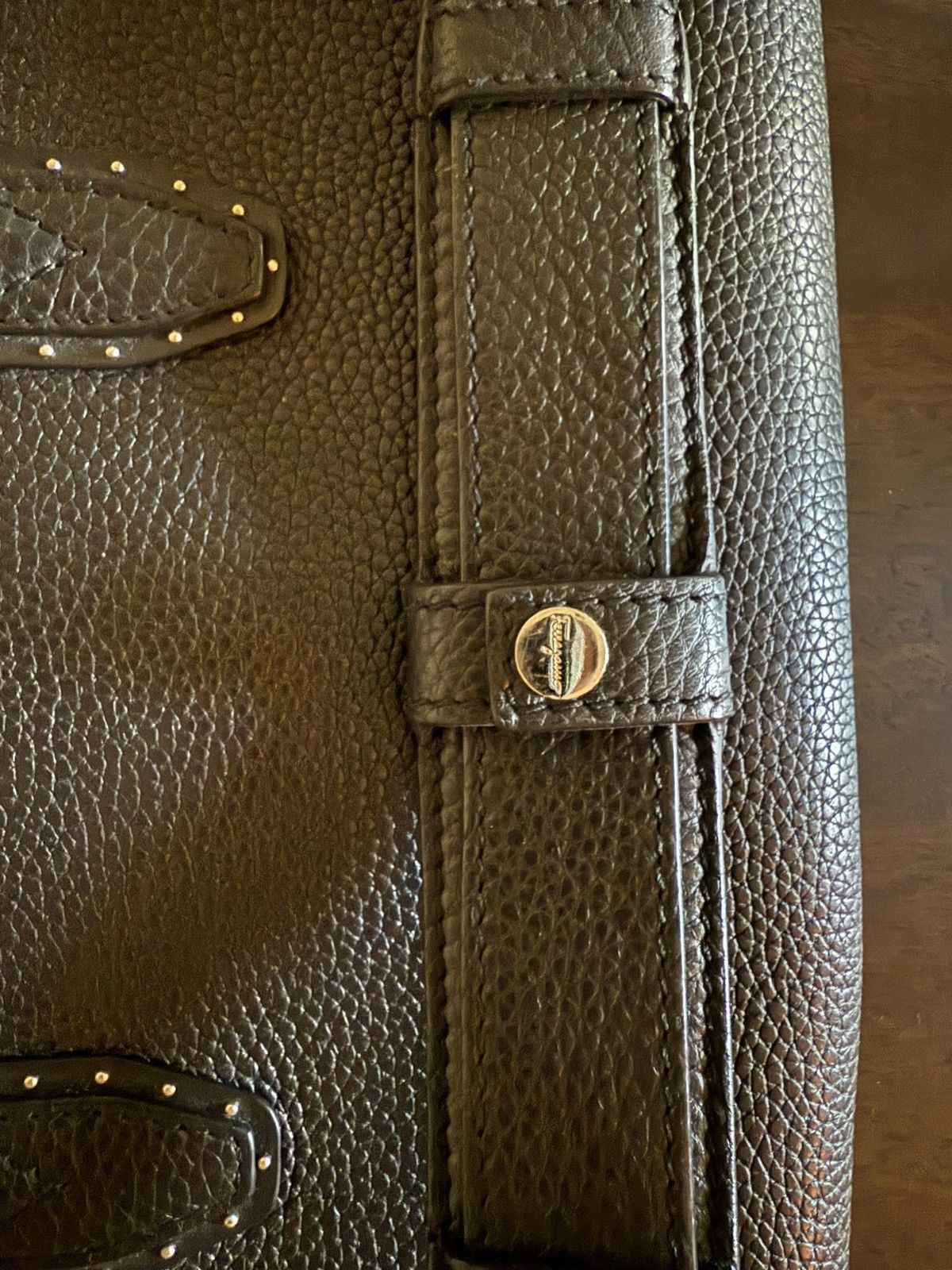 Salvatore Ferragamo Ferragamo Black Calf Leather Document Bag Size ONE SIZE - 3 Thumbnail