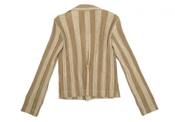 Issey Miyake issey miyake Pleated striped coat Size L / US 10 / IT 46 - 6 Thumbnail