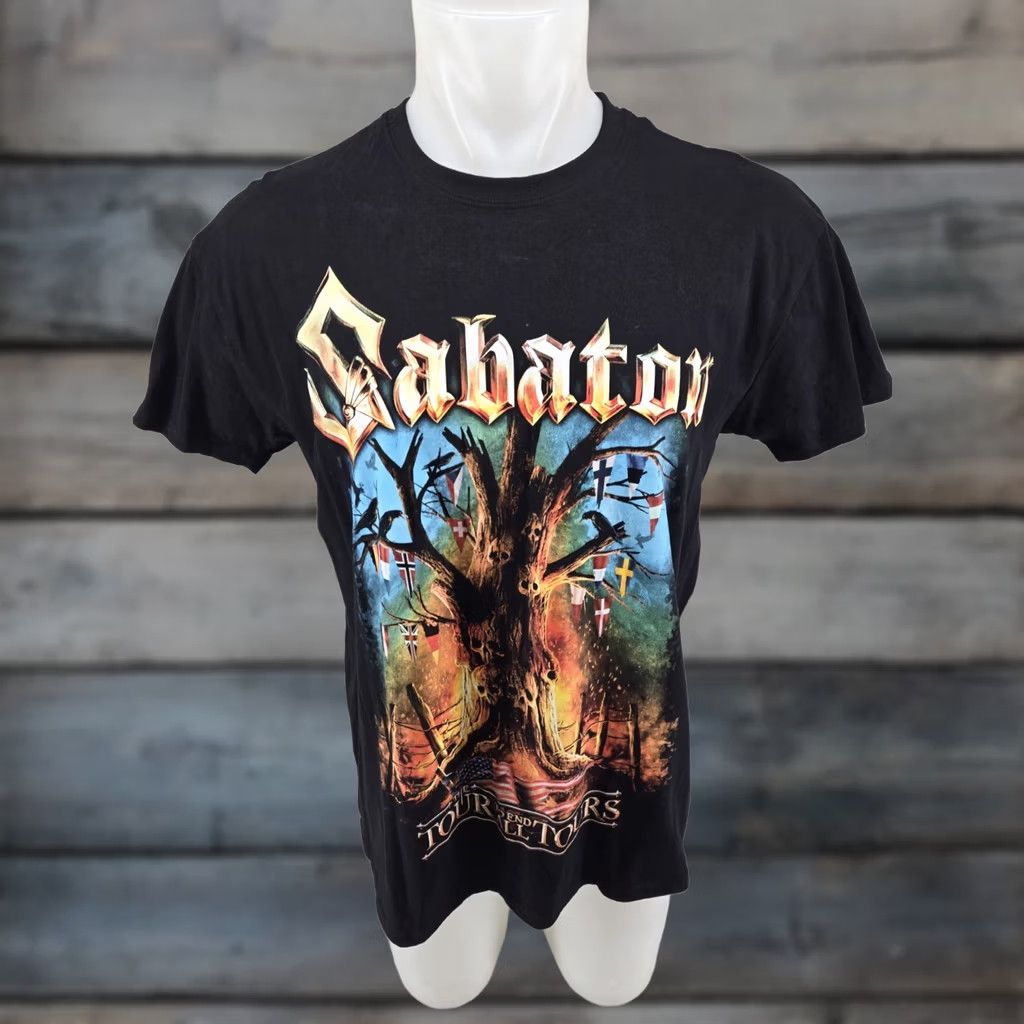 Vintage VINTAGE Sabaton Band Tour 2024 Concert Black T Shirt Men Full Print DBL Large XXL? Size US L / EU 52-54 / 3 - 1 Thumbnail