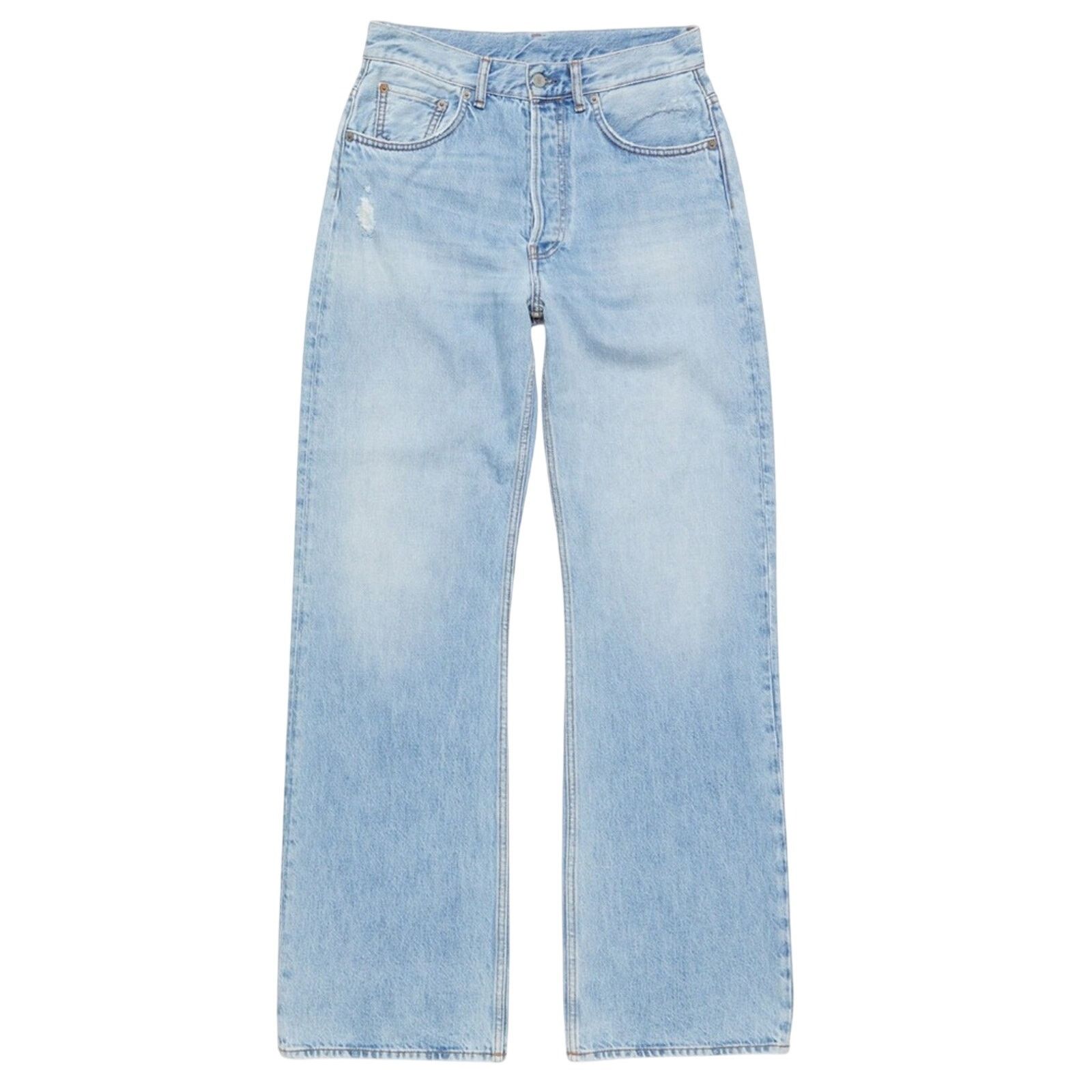 Acne Studios 1991 Toj Light Blue Trash Straight Denim Jeans Unisex Size US 32 / EU 48 - 1 Thumbnail