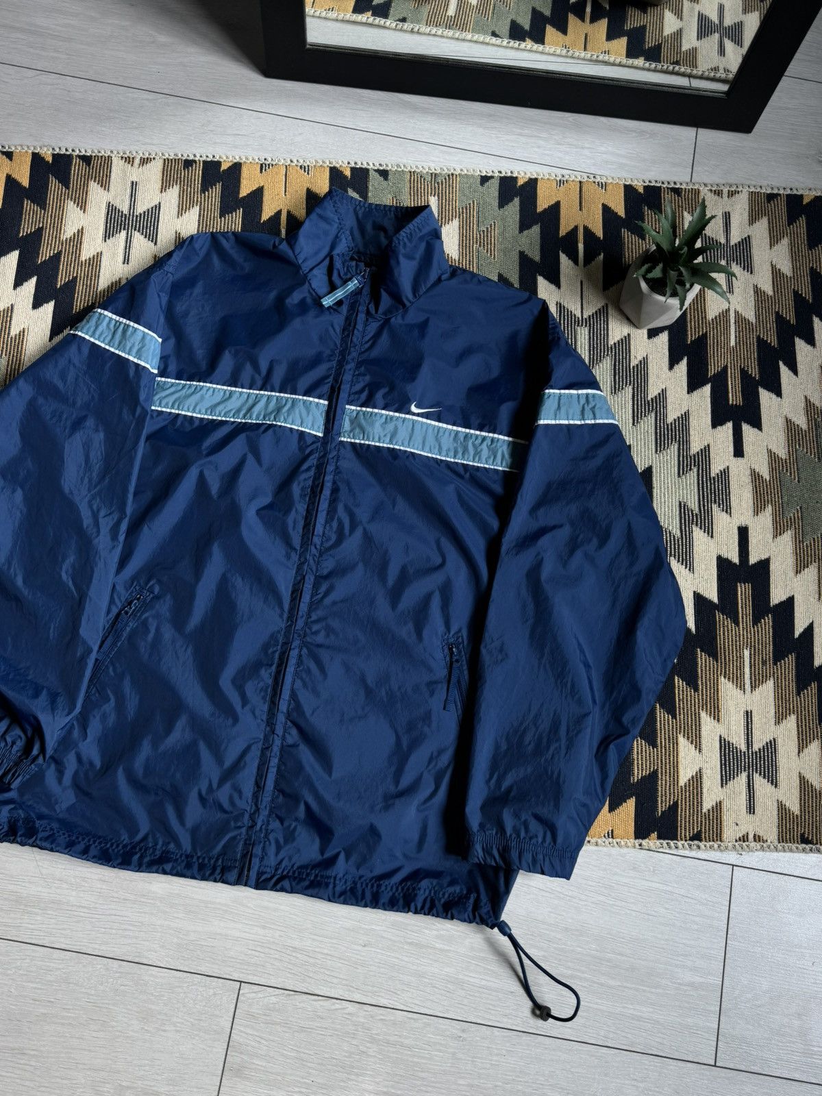 Nike Vintage Nike Nylon Swoosh Y2K Track Jacket Size US S / EU 44-46 / 1 - 2 Thumbnail