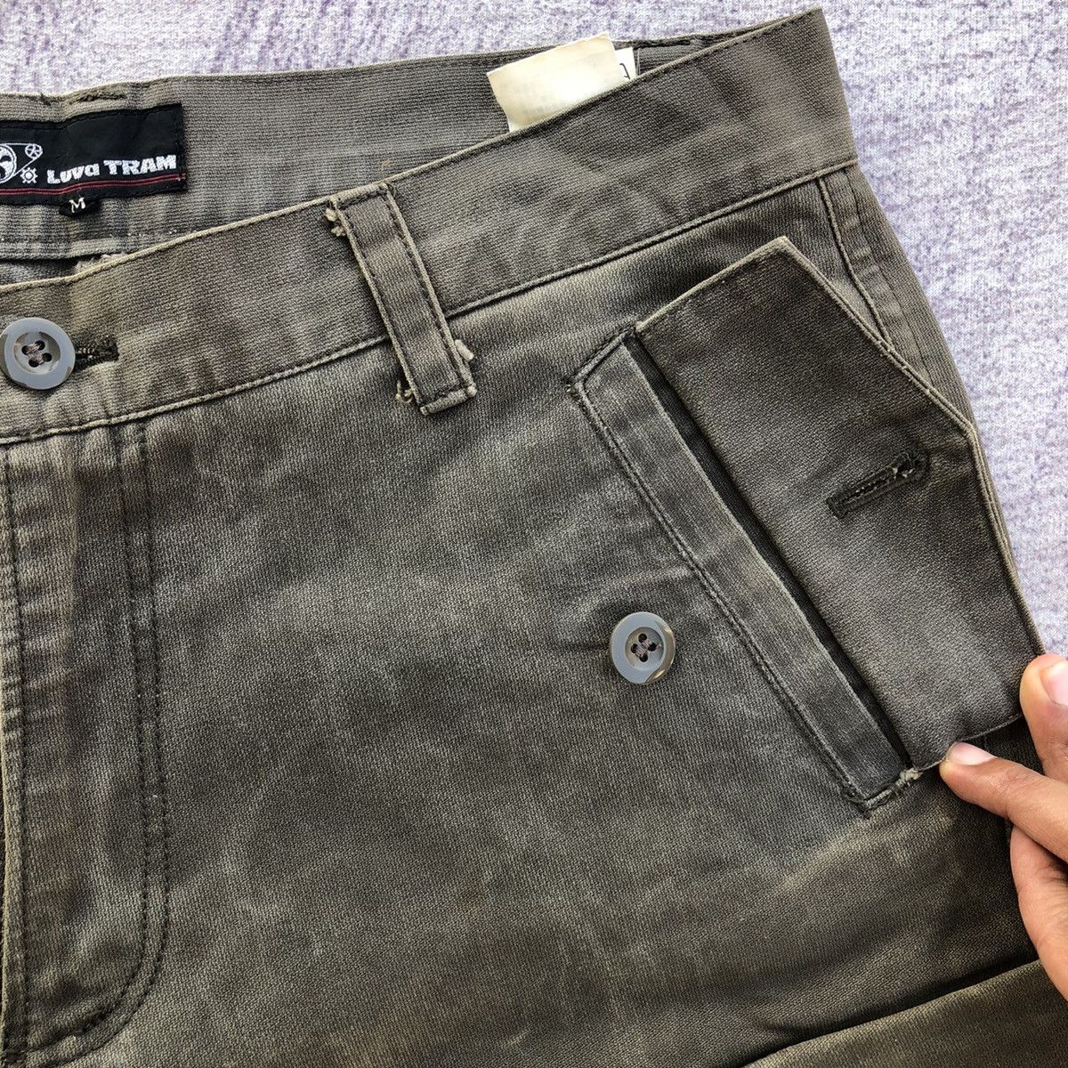 Japanese Brand Vintage Luva Tram Faded olive Cargo pants 7 pocket Size US 32 / EU 48 - 7 Thumbnail