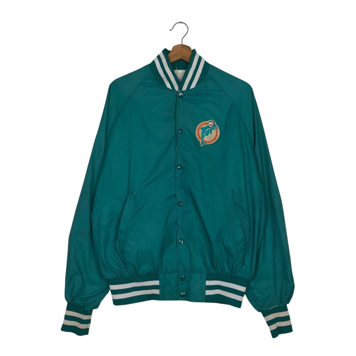 Vintage 🔥VINTAGE BOMBER JACKET DALLAS EMBLEM MFG DOLPHIN BIG LOGO Size US L / EU 52-54 / 3 - 3 Thumbnail
