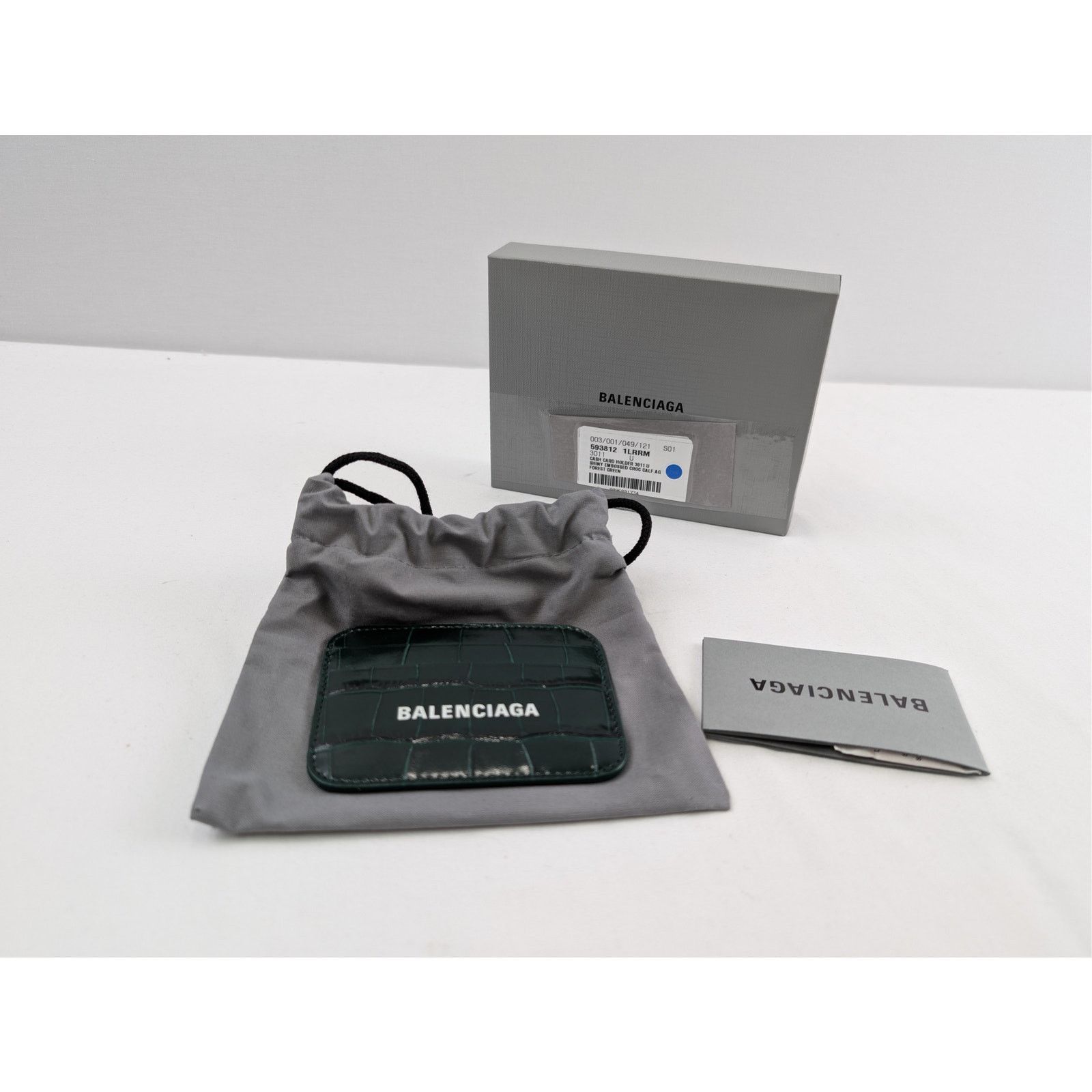 Balenciaga o1rshd1 Size: OS / Shiny Embossed Croc Cash Card Holder Size ONE SIZE - 2 Thumbnail