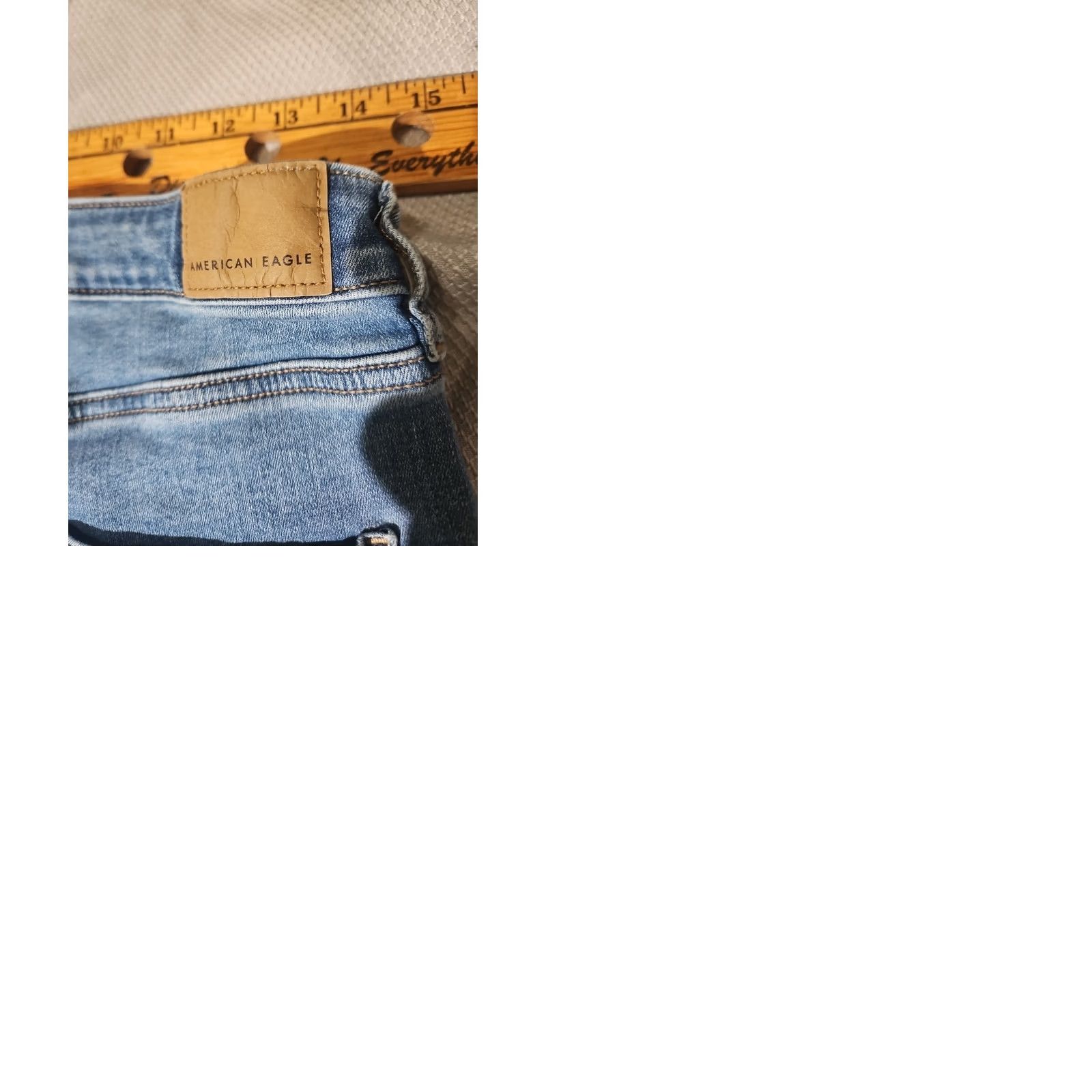 American Eagle Outfitters American Eagle Jeans Womens 12 Blue Festival Flare Slit Studded Denim Pants Mens? Size 34" / US 12 / IT 48 - 10 Thumbnail