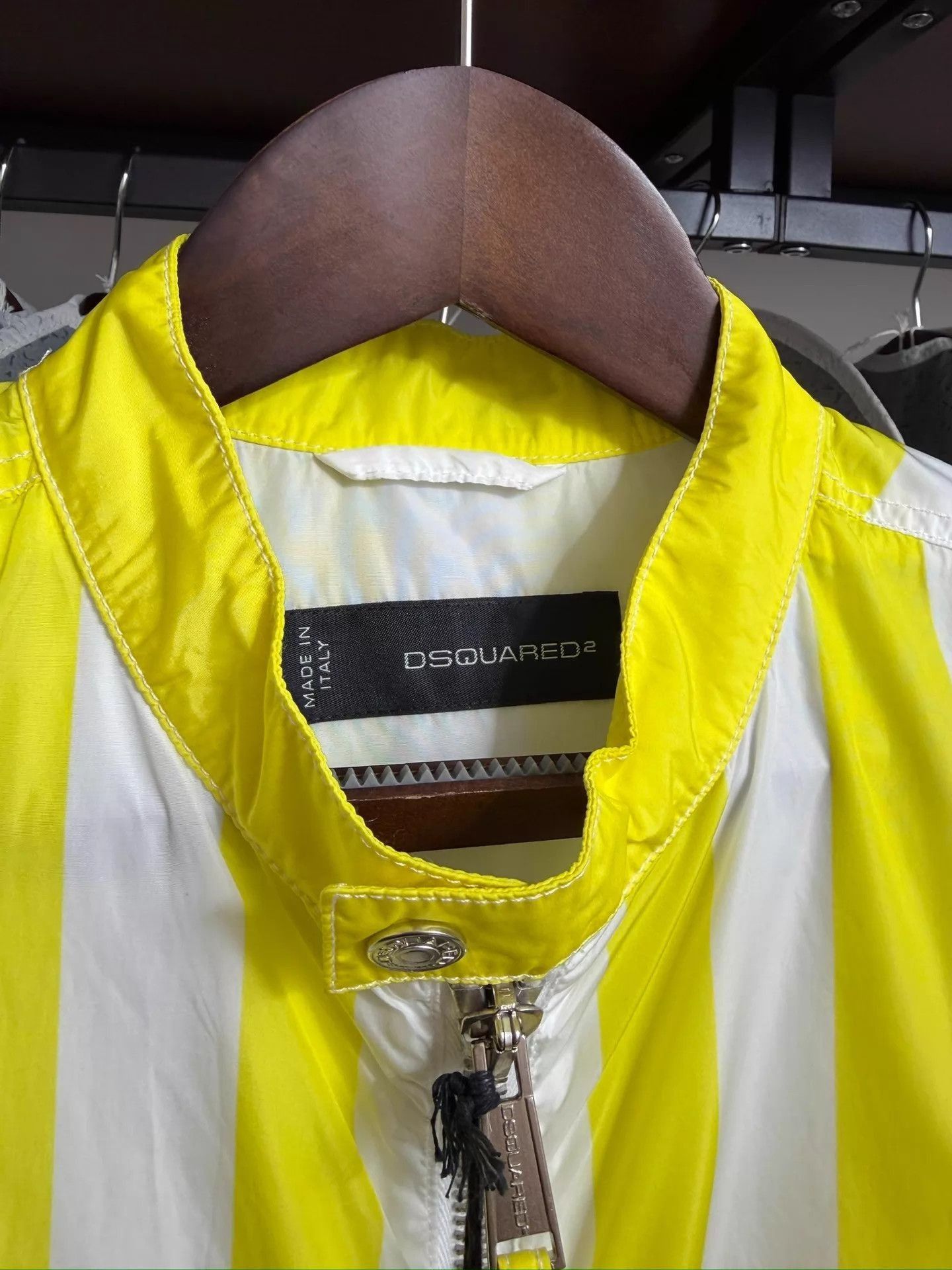 Dsquared2 Yellow White Striped Light Jacket Size M Size US XXS / EU 40 - 3 Thumbnail