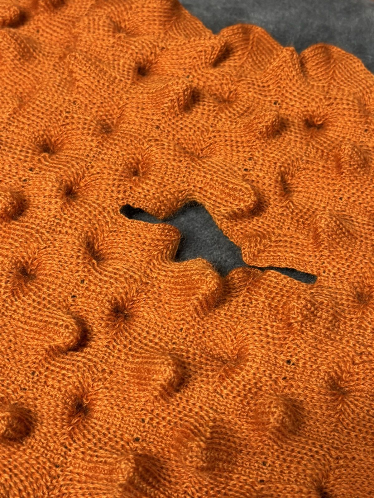 Saint James Rare Saint James Orange Scarf Knit 3D Spike Funky Artsy Size ONE SIZE - 4 Thumbnail
