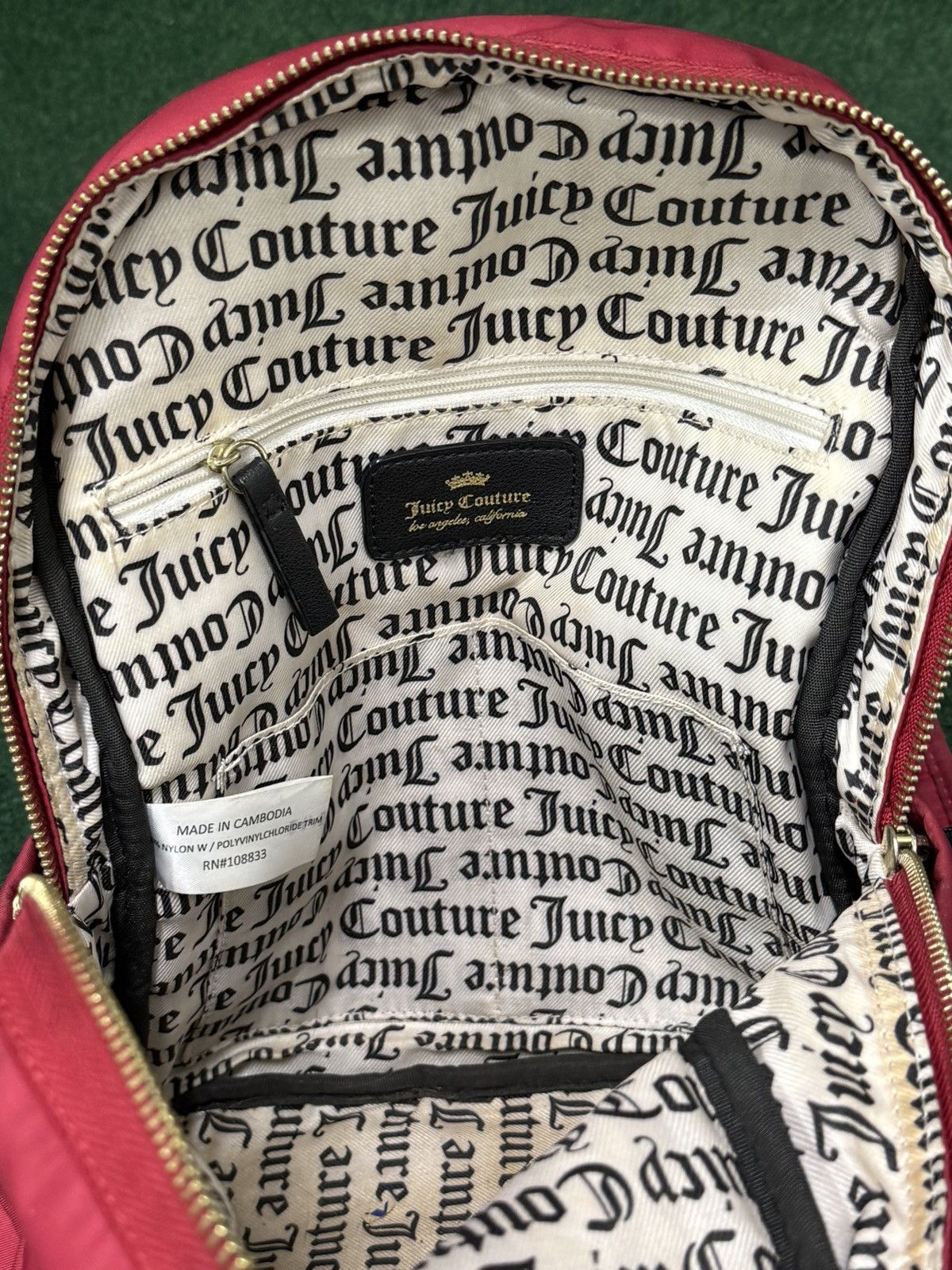 Juicy Couture Vintage Y2k Juicy Couture Clashing Hearts Backpack Size ONE SIZE - 8 Thumbnail