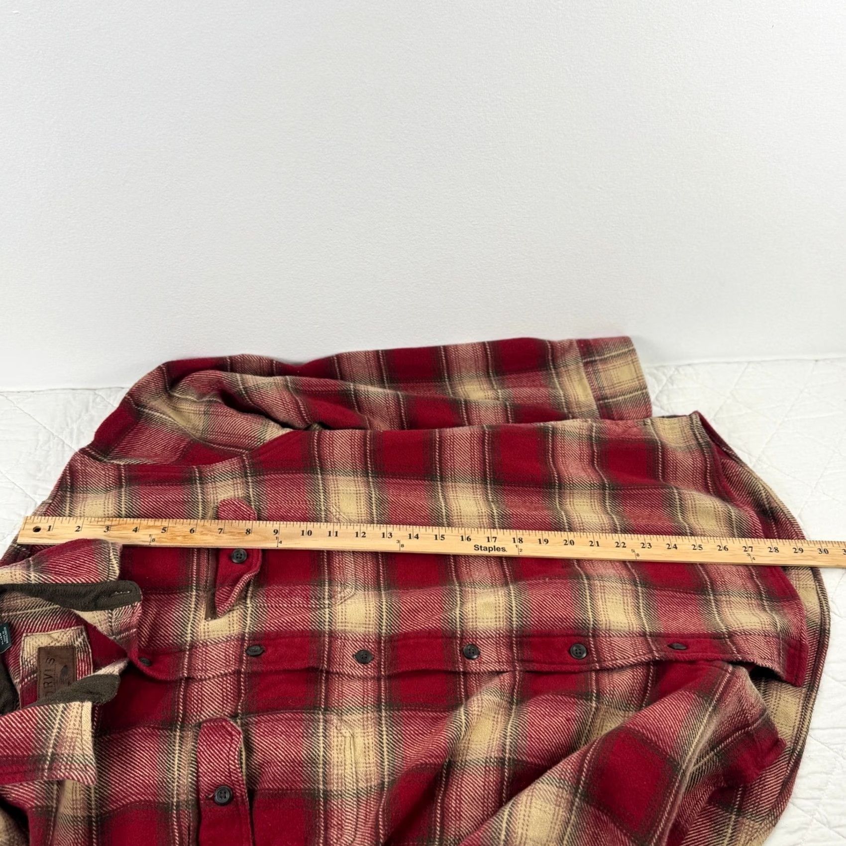 Orvis Orvis Button-Down Shirt Plaid Flannel Red XL Men's Heavyweight Size US XL / EU 56 / 4 - 7 Thumbnail