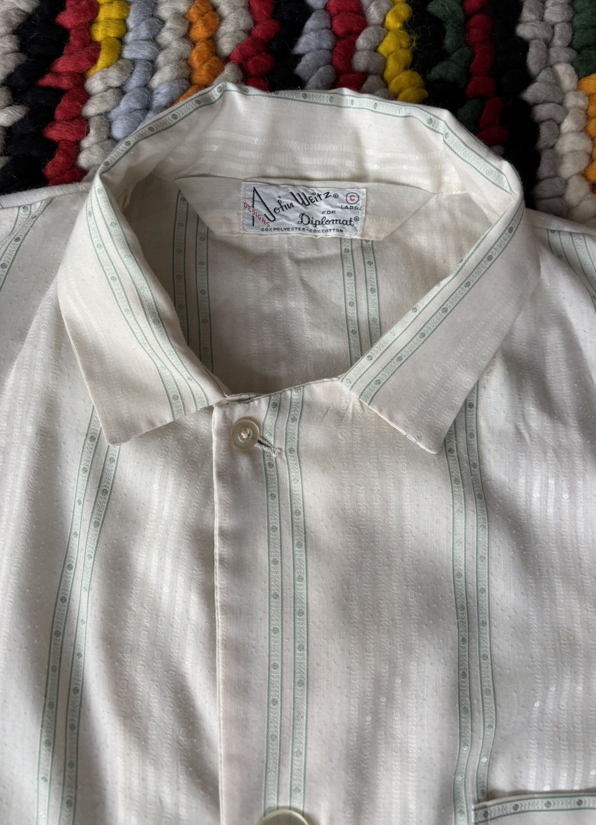 Vintage 1960s John Weitz Vintage Button Up Size US L / EU 52-54 / 3 - 3 Thumbnail