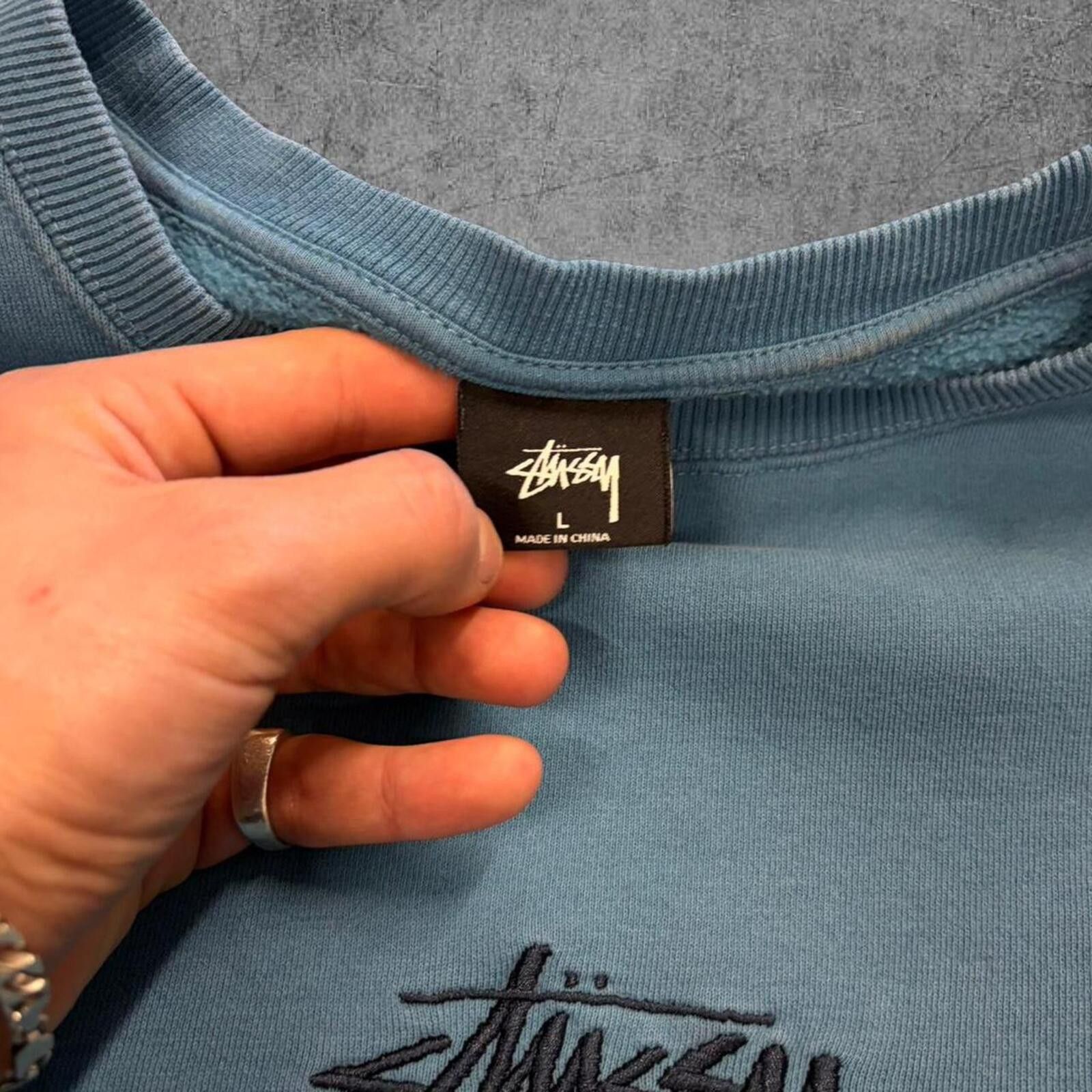 Stussy Y2K Blue Stussy Crewneck Size US L / EU 52-54 / 3 - 4 Thumbnail