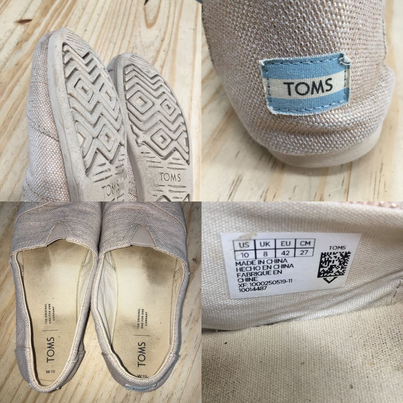 Toms TOMS Alpargatas Slip-On Beige Casual Comfort Low Top Womens 10 Shoes Size L / US 10 / IT 46 - 9 Thumbnail