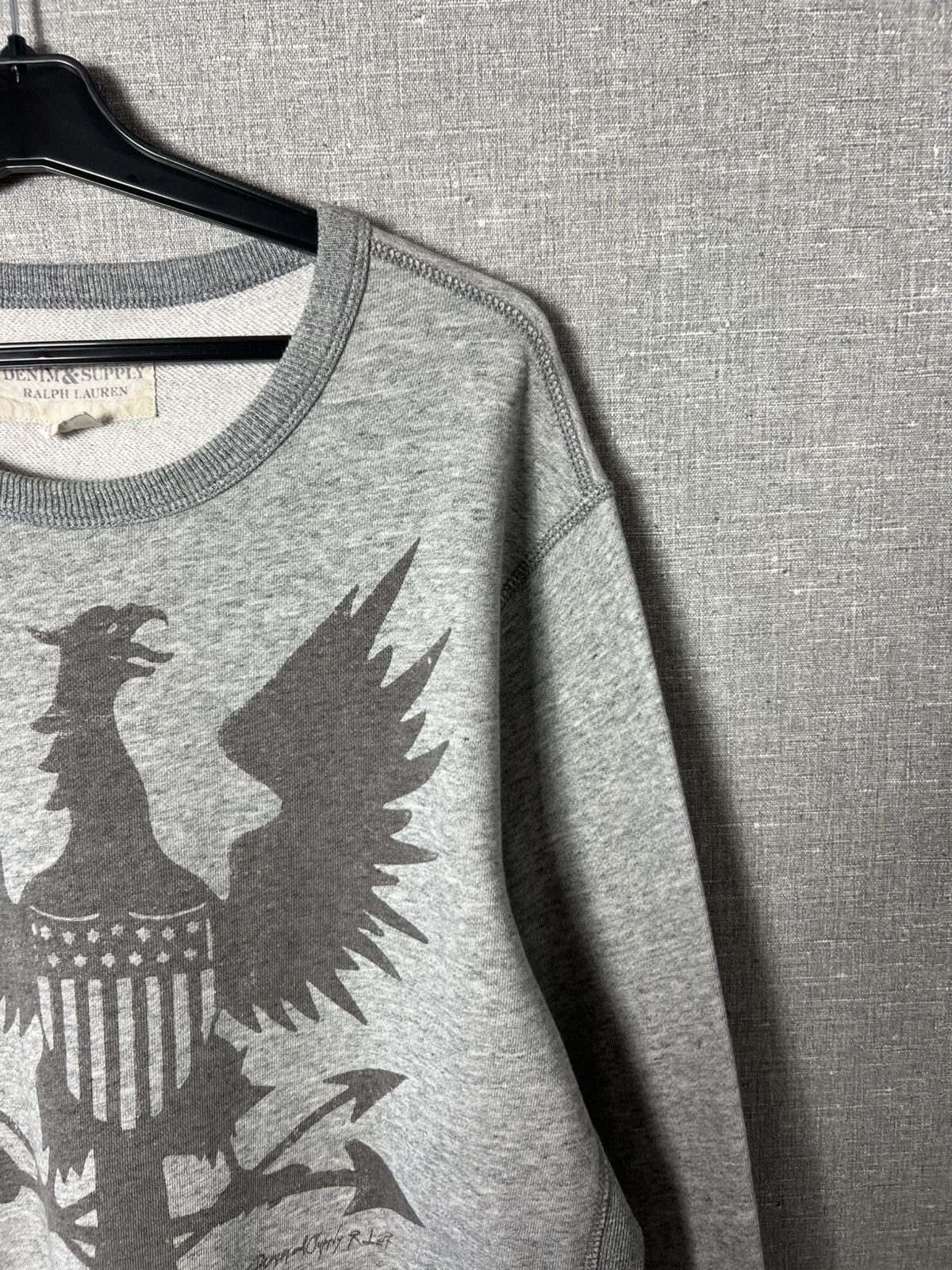 Denim & Supply Ralph Lauren VNTG Denim & Supply Ralph Lauren Eagle Big Logo Sweatshirt Size US XL / EU 56 / 4 - 4 Thumbnail