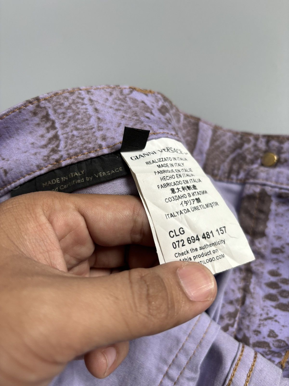 Versace Versace snake design jeans Size 31" - 5 Thumbnail