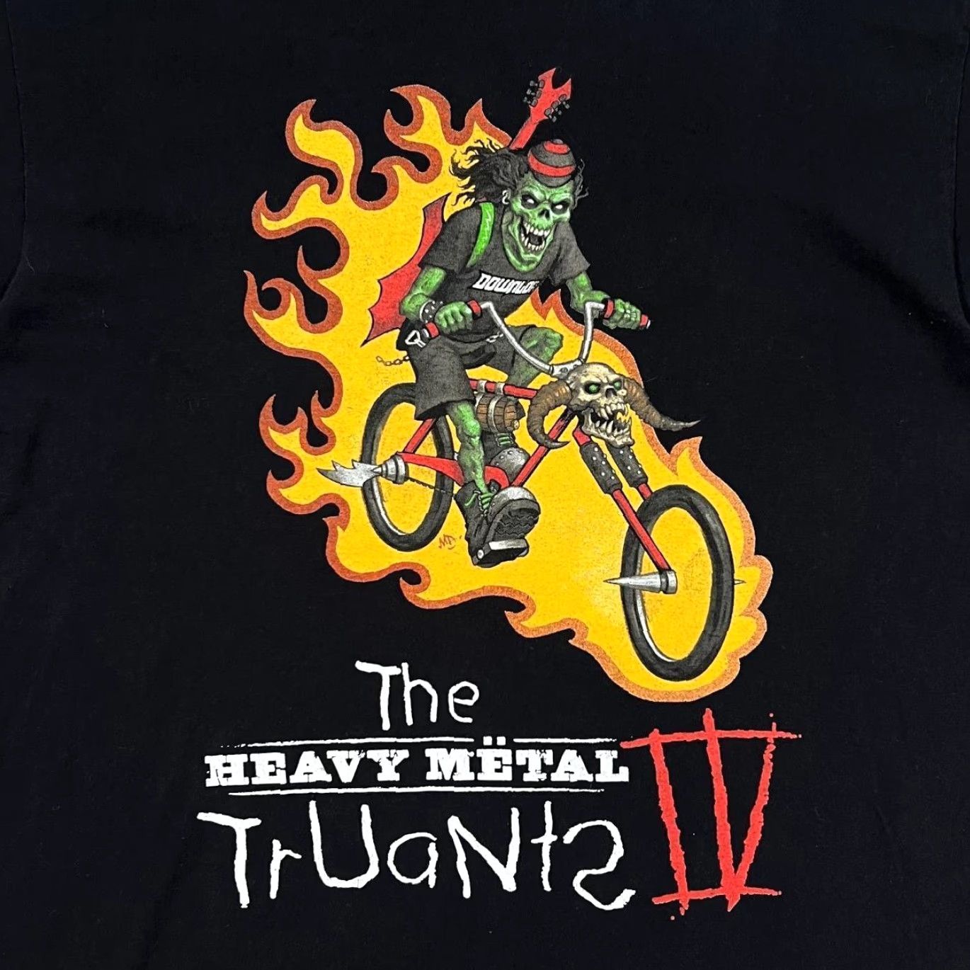 Fruit Of The Loom The Heavy Metal Truants IV "Road Crew" Music Band Festival Tour T-Shirt Medium Shirt Mens Black Graphic Print Front Back Size US M / EU 48-50 / 2 - 3 Thumbnail