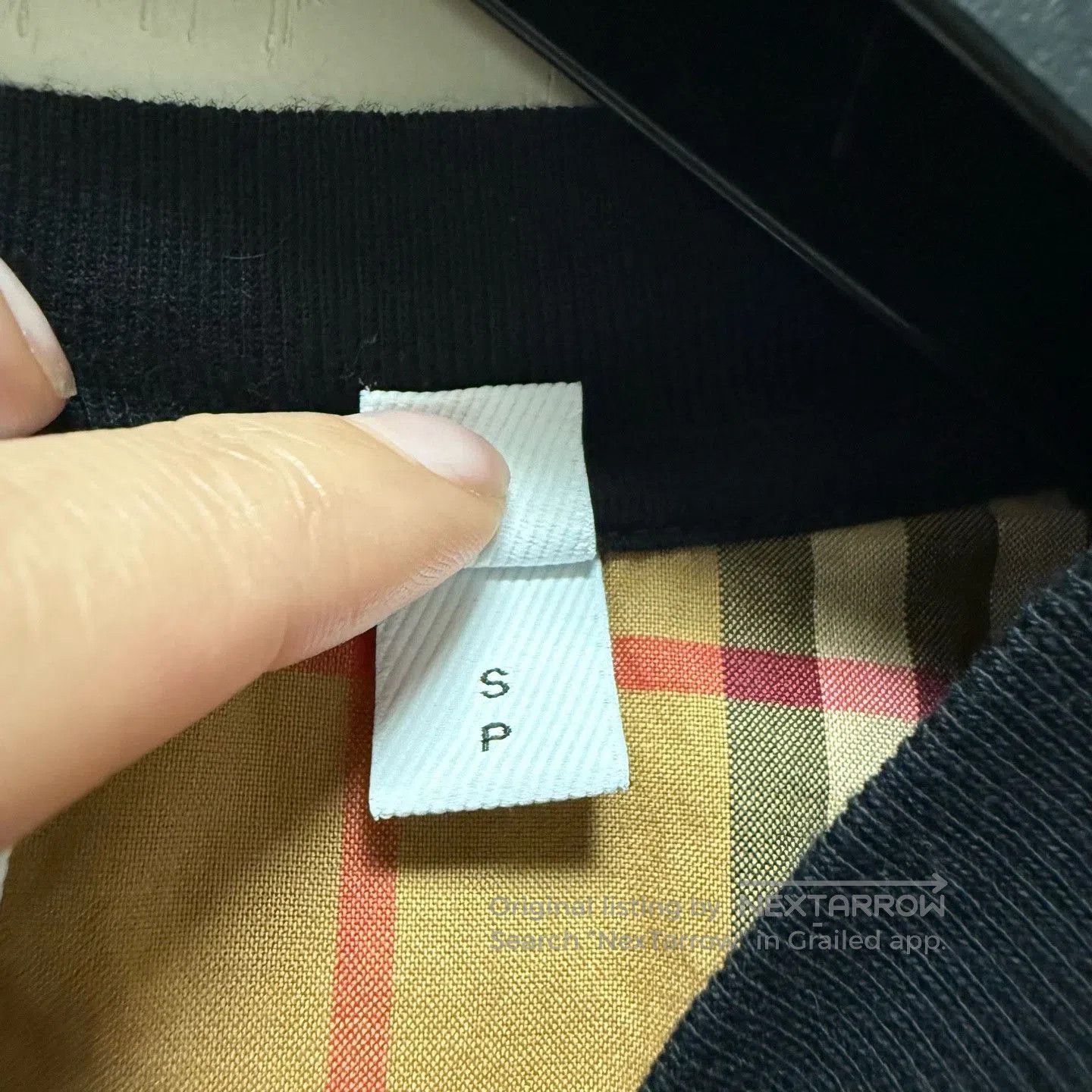 Burberry Burberry Black Check Spliced Short Sleeve T-Shirt S. Size US S / EU 44-46 / 1 - 4 Thumbnail