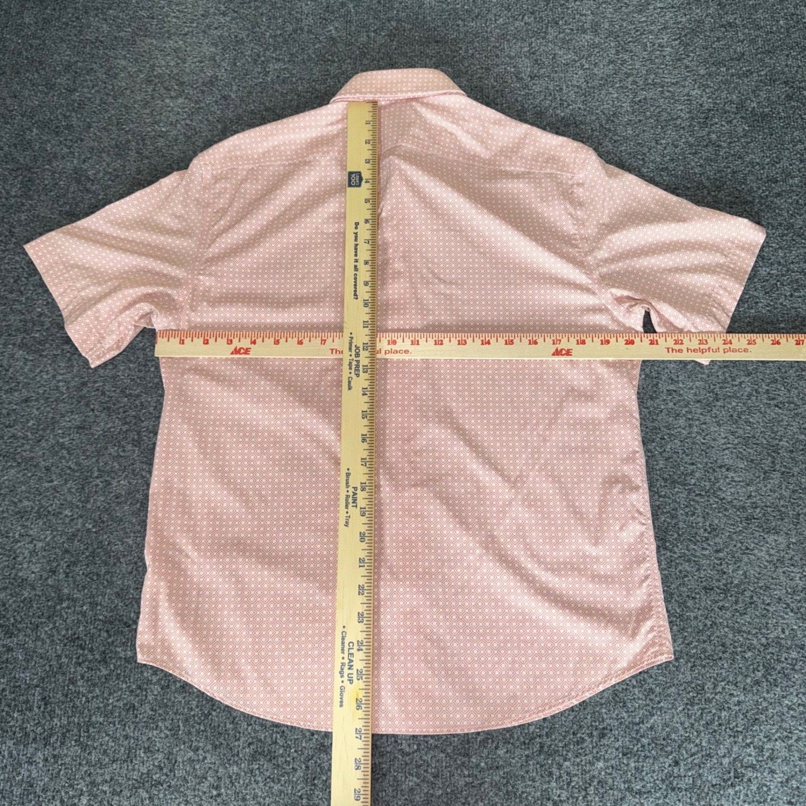 UNTUCKit UNTUCKit Mens Small Short Sleeve Button Up Shirt Pink Size US S / EU 44-46 / 1 - 3 Thumbnail