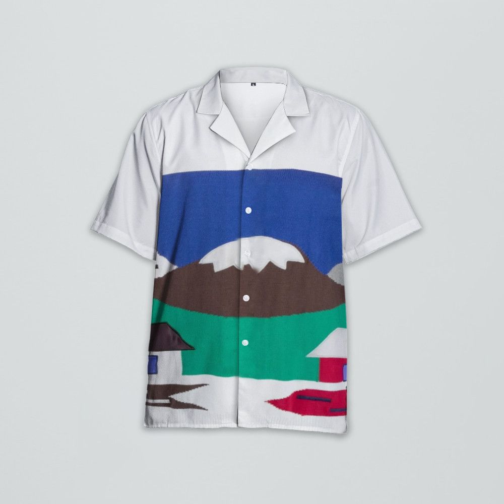 Designer Intarsia-Knit Short-Sleeve Shirt Size US M / EU 48-50 / 2 - 3 Thumbnail