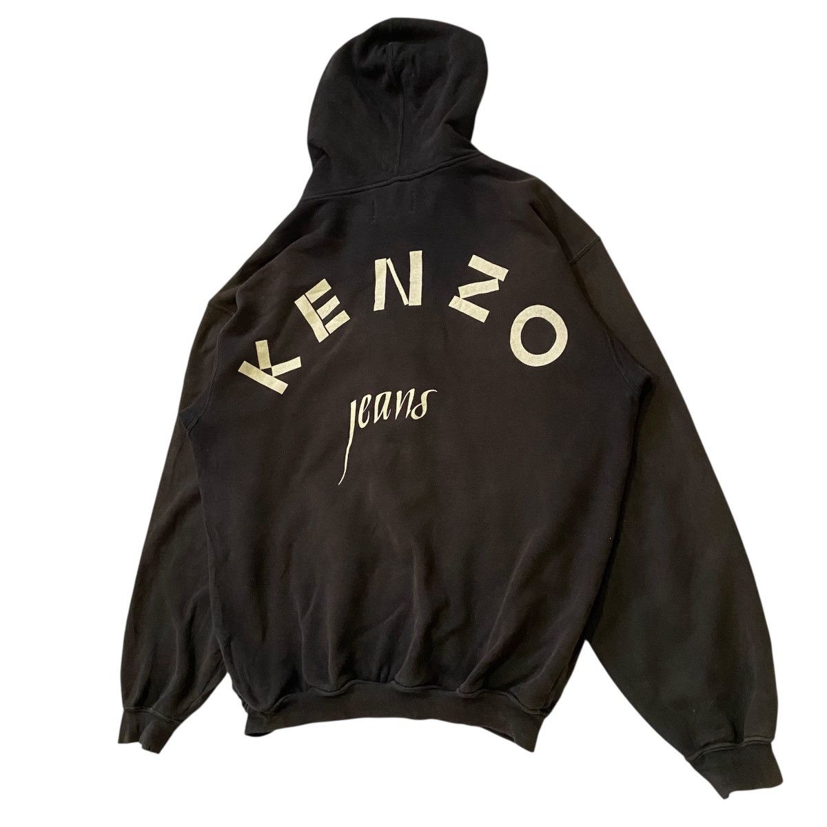 Kenzo Vintage 90s Kenzo Jeans Hoodie Zip Up Big Logo Made In Japan Size US L / EU 52-54 / 3 - 2 Thumbnail