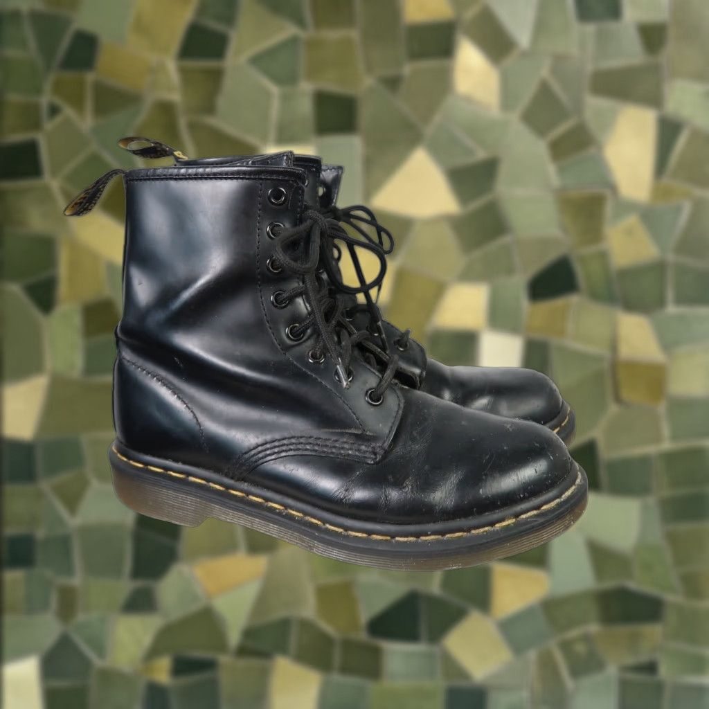 Dr. Martens Dr. Martens 1460 Smooth Leather Lace-Up Boots Black Womens US 7 Boot Women Casual 7 Black Smth? Size US 7 / IT 37 - 1 Thumbnail