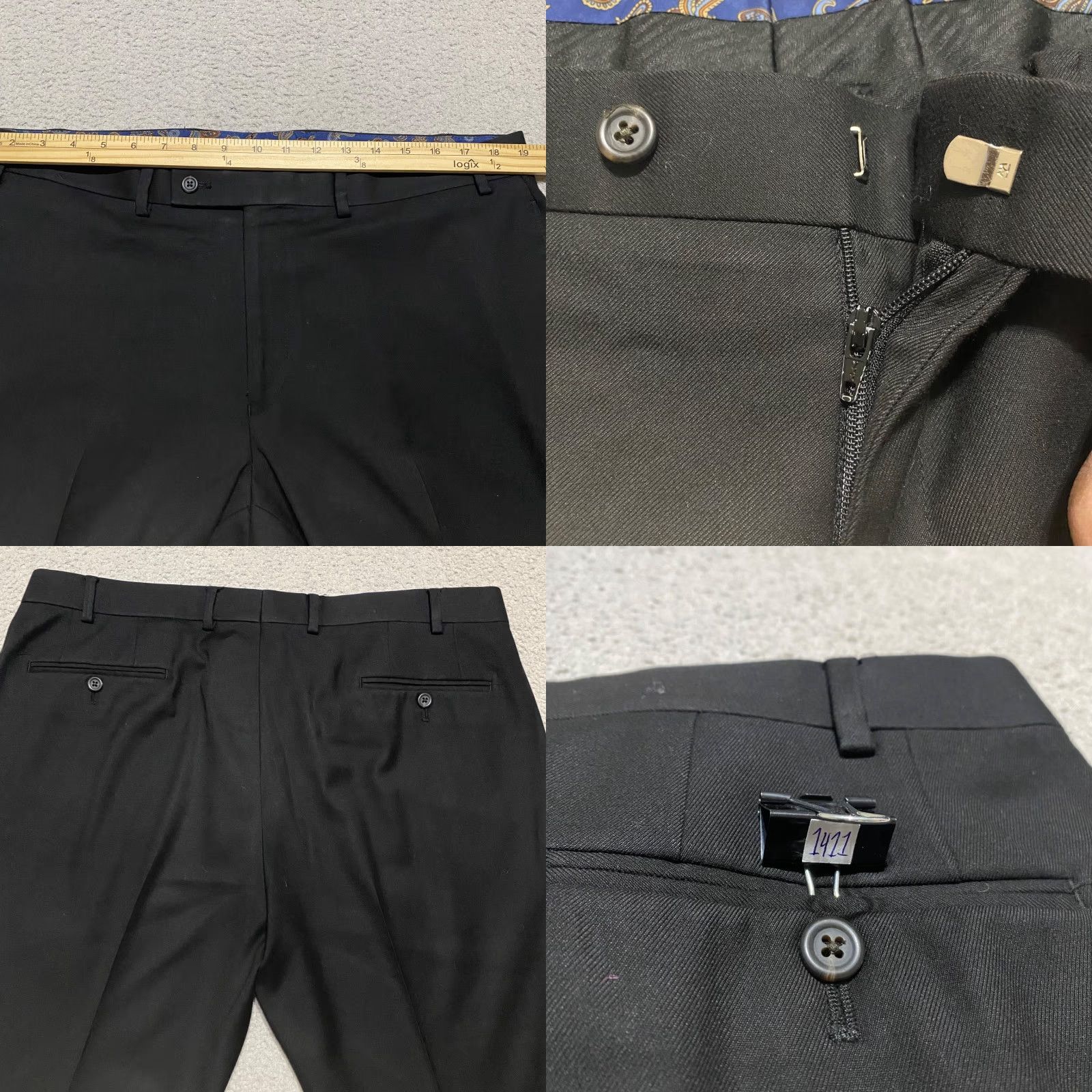 Ralph Lauren Lauren Ralph Lauren Mens Dress Pants Black Straight Mid Rise 38x29 Inseam Flat Front Regular Size 38 Men Pants Global? Size US 38 / EU 54 - 8 Thumbnail
