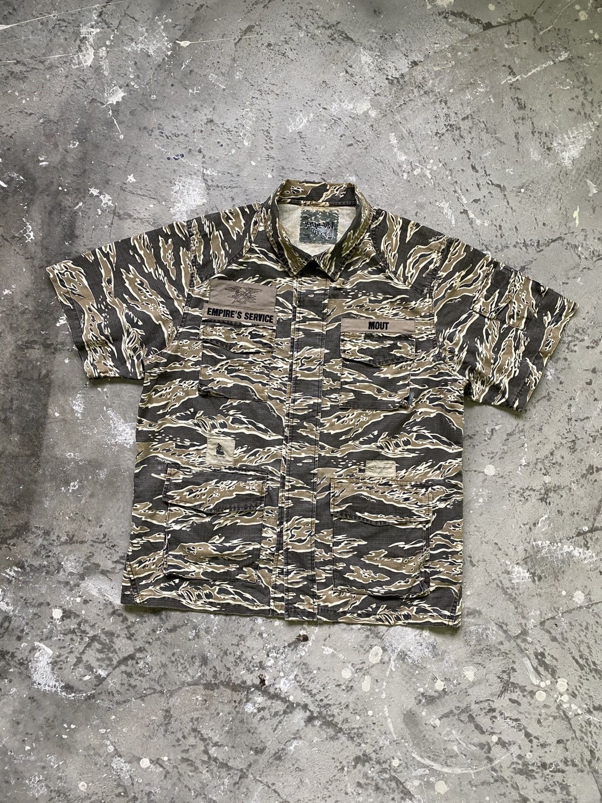 Wtaps Wtaps Buds Tiger Stripe Camo Cotton Issue Shirt Size US L / EU 52-54 / 3 - 1 Thumbnail
