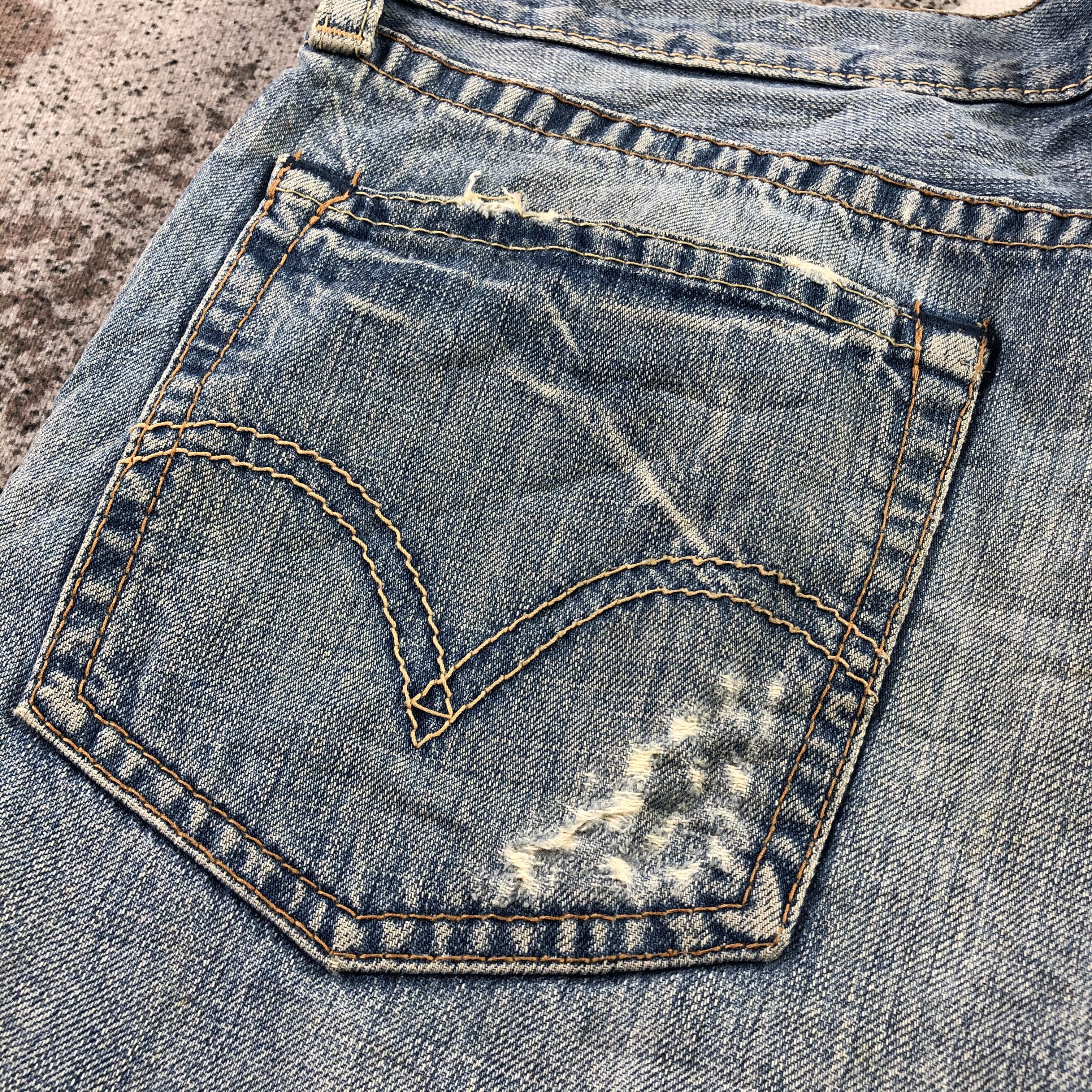 Levi's Vintage Levi's 502 Jeans Patchwork Distress Denim KJ1401 Size US 34 / EU 50 - 9 Thumbnail