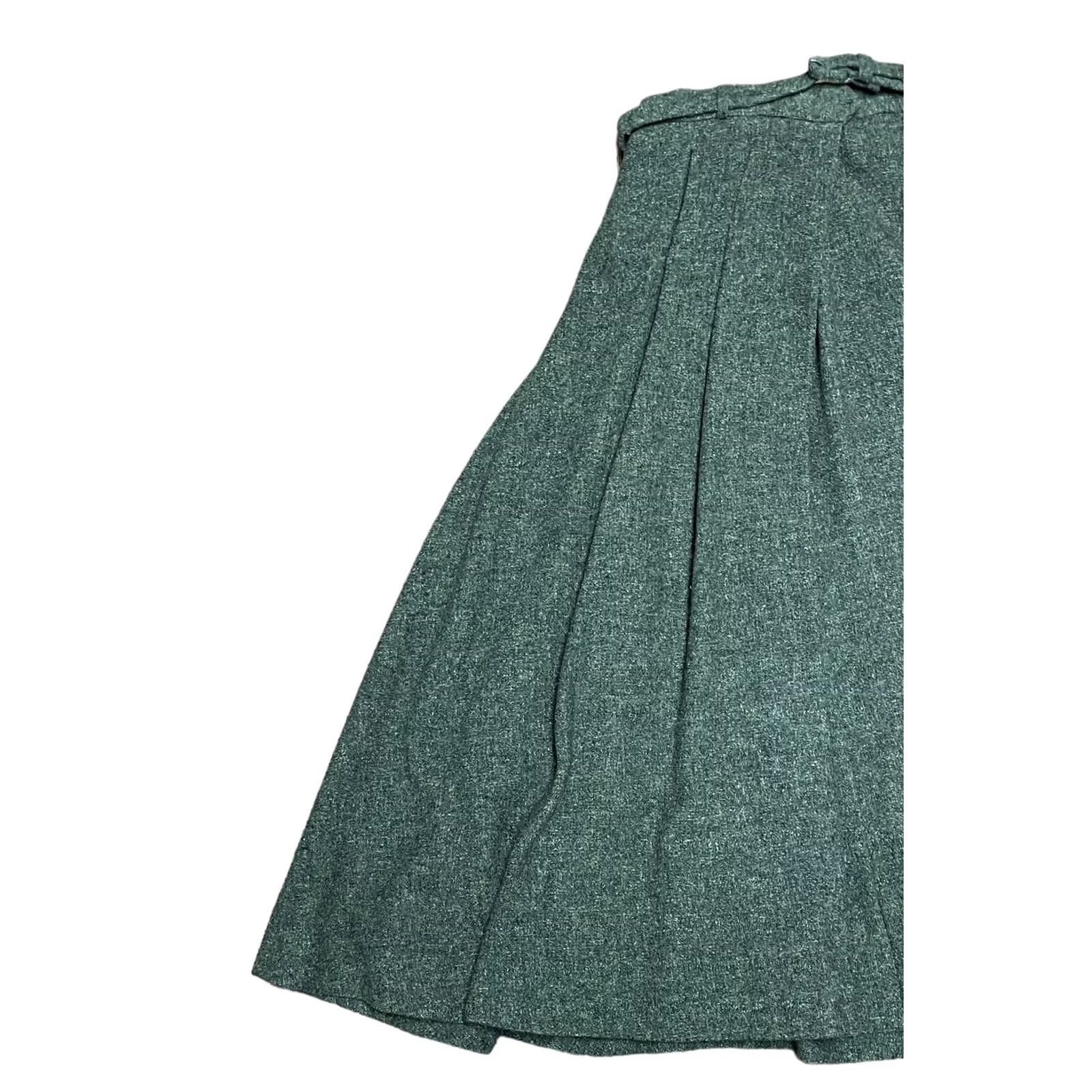 Vintage VINTAGE Peck & Peck Green Maxi Skirt Longline 60s 70s S-M 28” Waist W/Belt Dress Women Womens Size 28" / US 6 / IT 42 - 2 Thumbnail