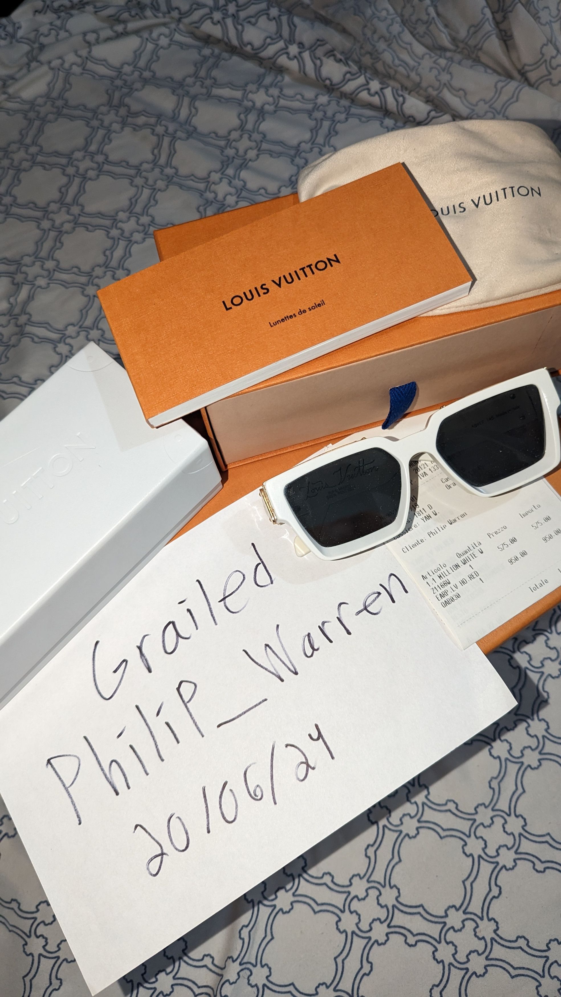 Louis Vuitton Virgil Abloh Millionaire Sunglasses White
