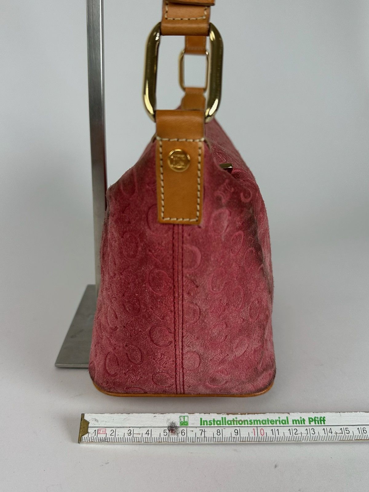 Celine Vintage Celine Paris Velour Leather Monogram Bag Orange Size ONE SIZE - 8 Thumbnail