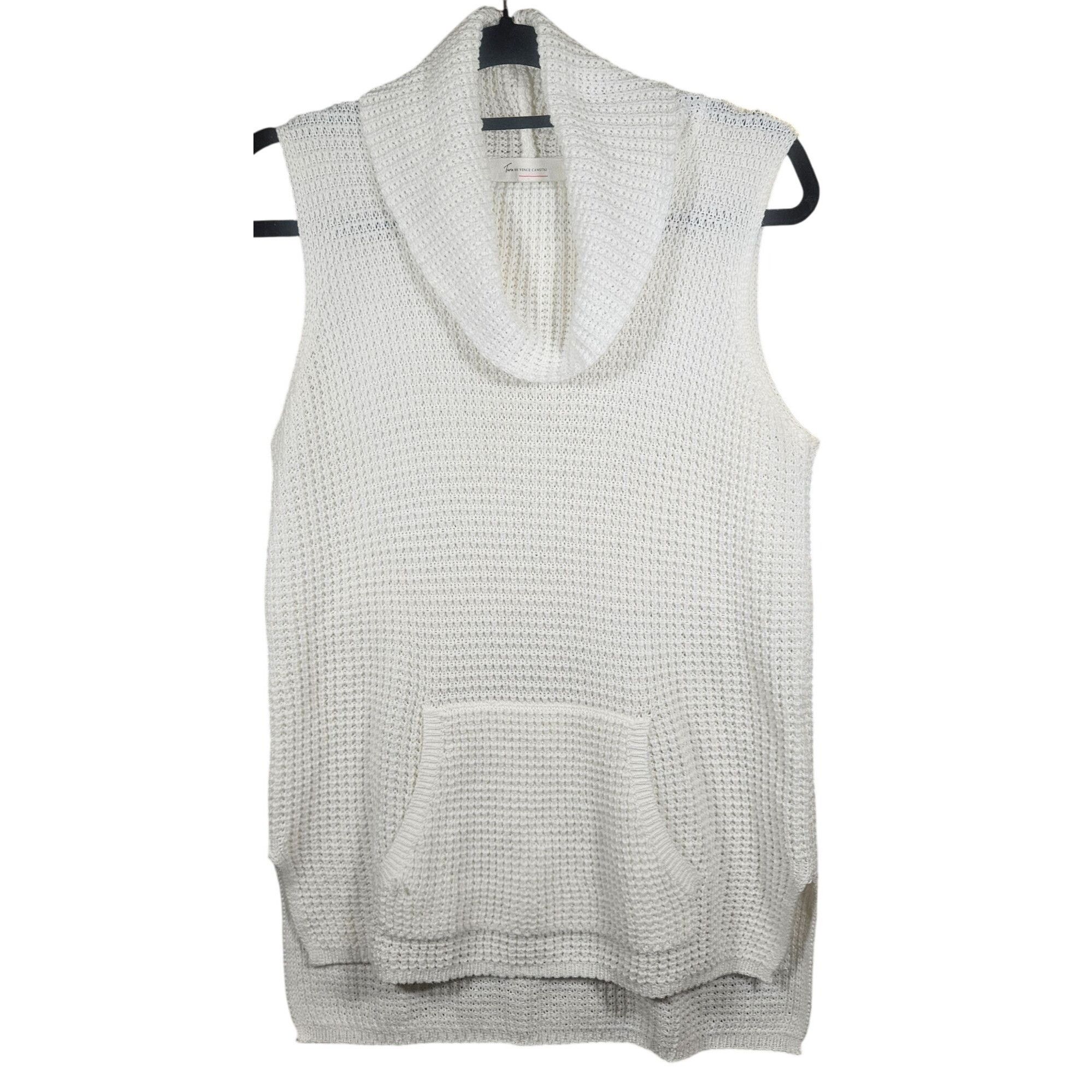 Vince Camuto Vince Camuto Sleeveless Sweater Women’s S Cream Knit Cowl Ne Size S / US 4 / IT 40 - 2 Thumbnail