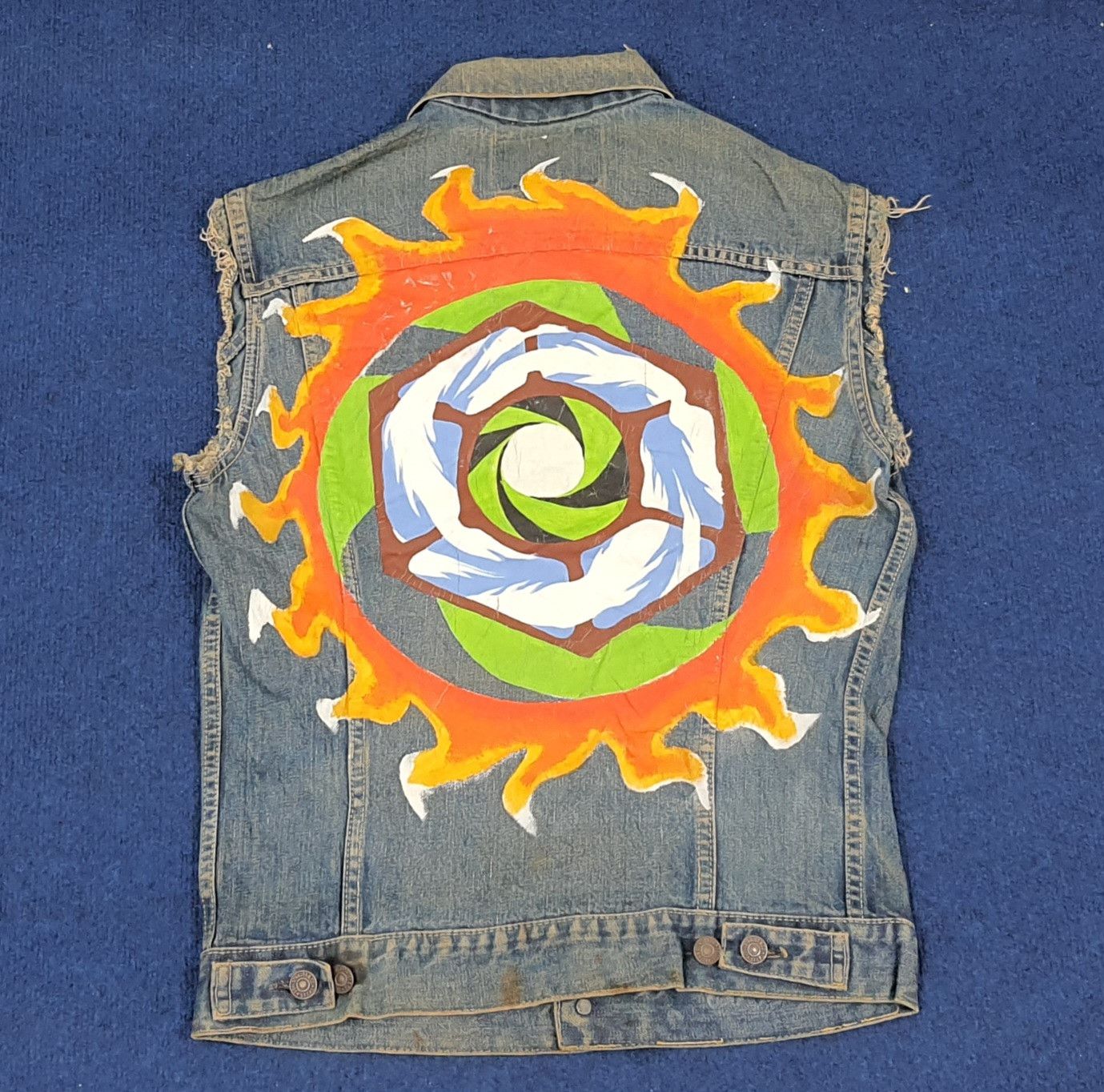 Levi's × Vintage Vintage Levi's Art Denim Vest Jacket Size US S / EU 44-46 / 1 - 1 Thumbnail
