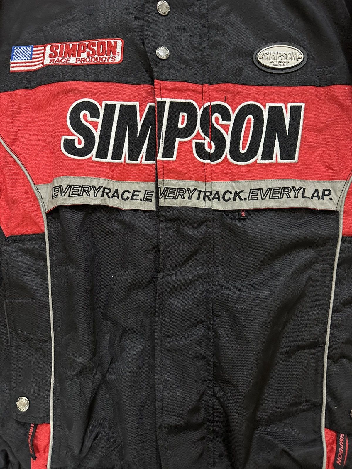 Sports Specialties × Vintage Vintage Team Simpson Racing Motorsport Jacket Bikers Riders Size US XL / EU 56 / 4 - 8 Thumbnail