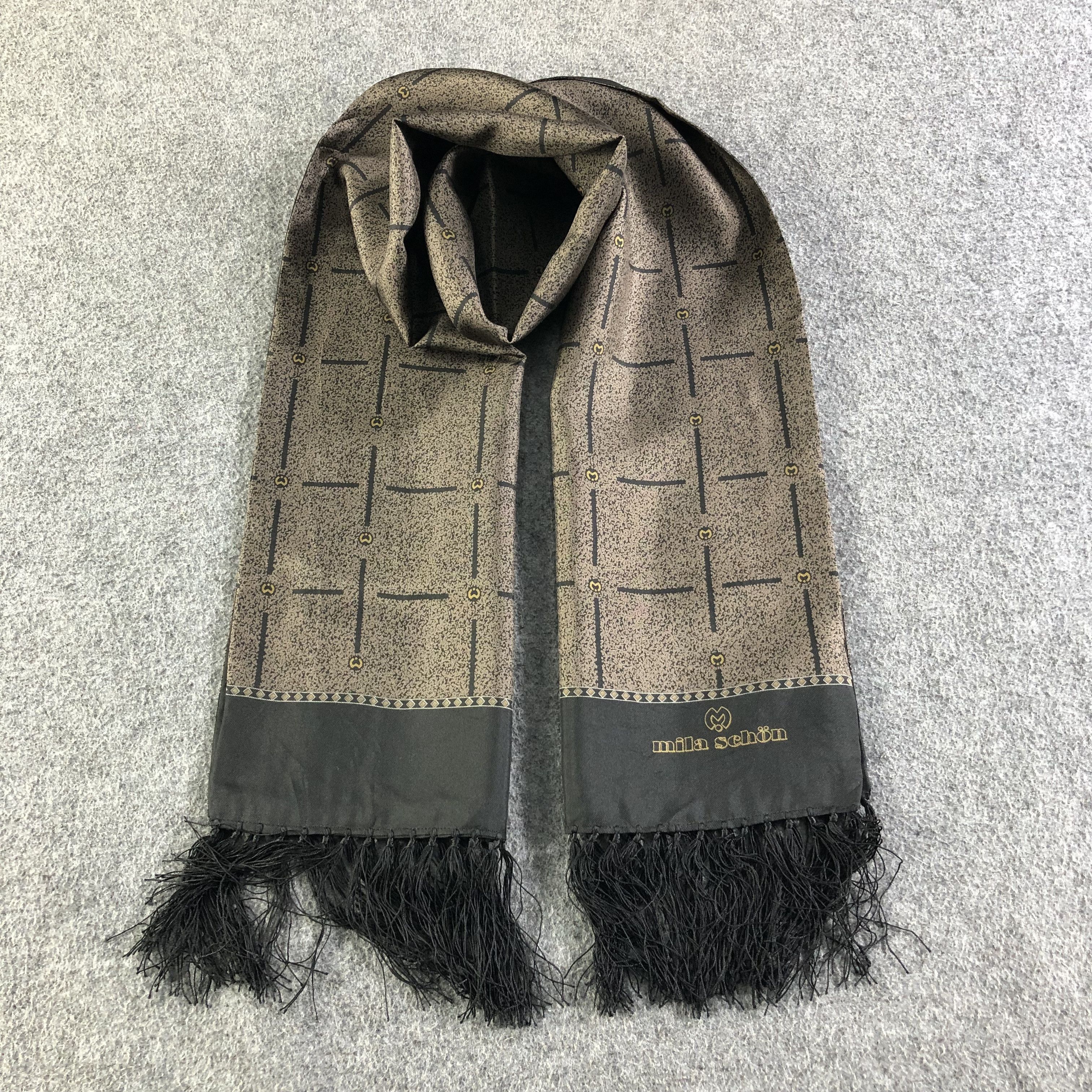 Mila Schon Mila Schon Silk Stole Scarf Muffler V1844 Size ONE SIZE - 1 Thumbnail