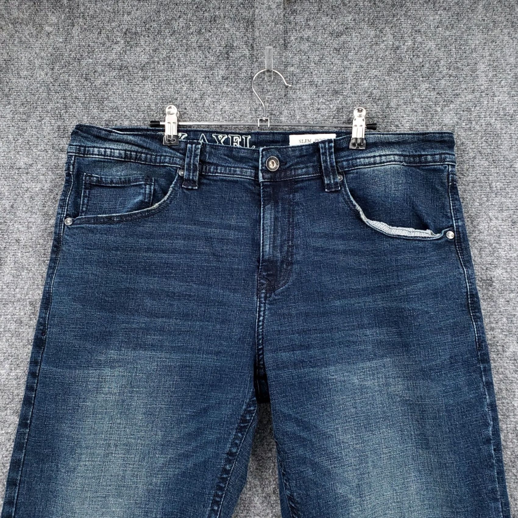 Hartford Axel Jeans Mens 38x29 Blue Hartford Coxx Slim Boot Stretch Dark Wash Denim Size US 38 / EU 54 - 3 Thumbnail