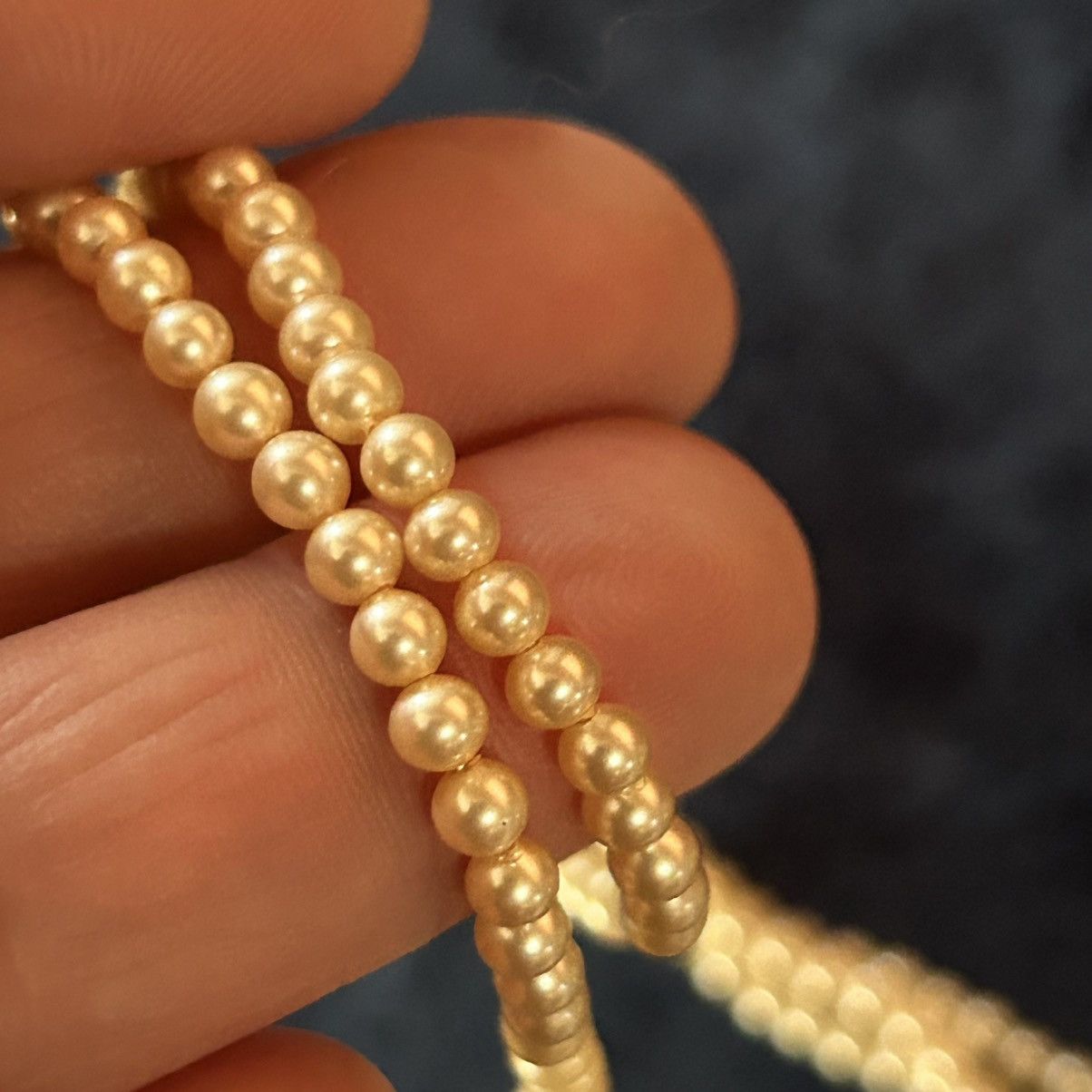 Vintage Vintage crown Trifari 4mm cream glass pearl necklace NWT Size ONE SIZE - 5 Thumbnail