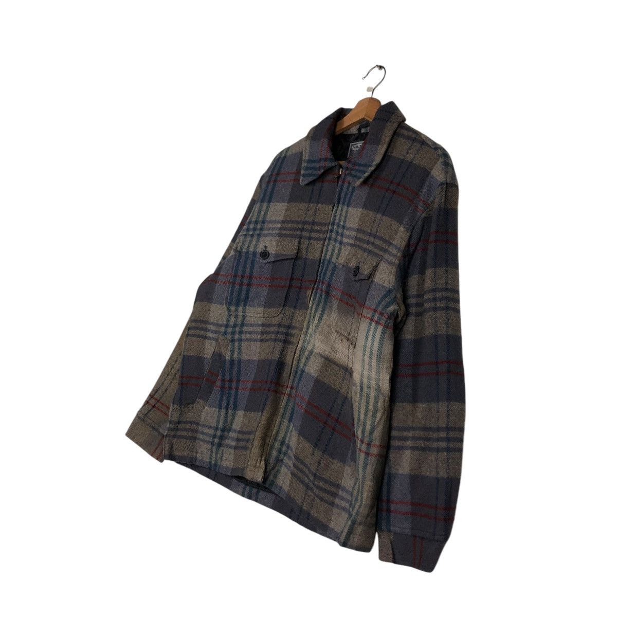 Japanese Brand 🔥VINTAGE FLANNEL WOOL JACKET ZIPPER PARALYSER ISSEY MIYAKE Size US M / EU 48-50 / 2 - 4 Thumbnail