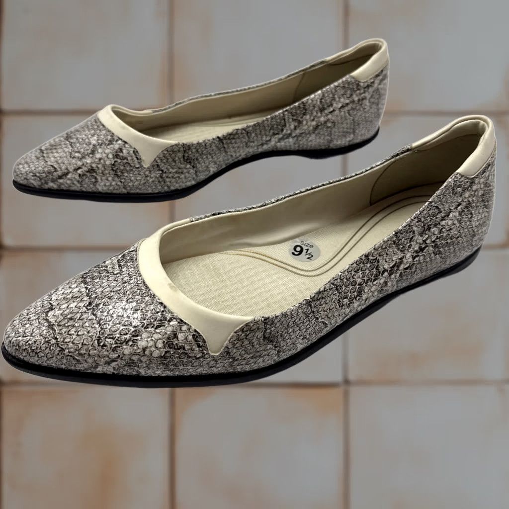 Cole Haan Cole Haan Grand Women’s Flat Shoes Viper Pointed Toe Ballet Multicolor Leather 9.5 Womens Size US 10 / IT 40 - 1 Thumbnail