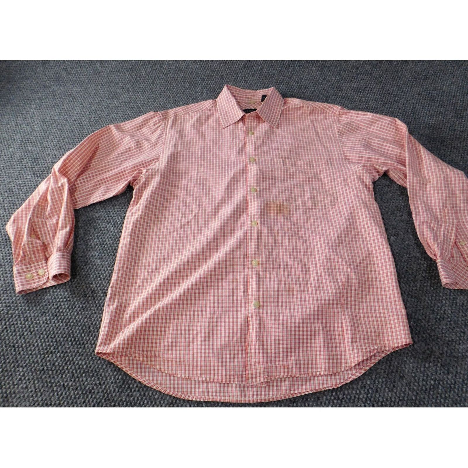 Izod IZOD Shirt Mens Medium Red Plaid Classic Retro Button-Up Long Sleeve Casual Size US M / EU 48-50 / 2 - 2 Thumbnail