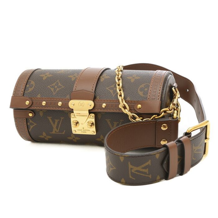 Louis Vuitton Papillon Trunk Brown Monogram Chain Crossbody Shoulder Bag  M57835