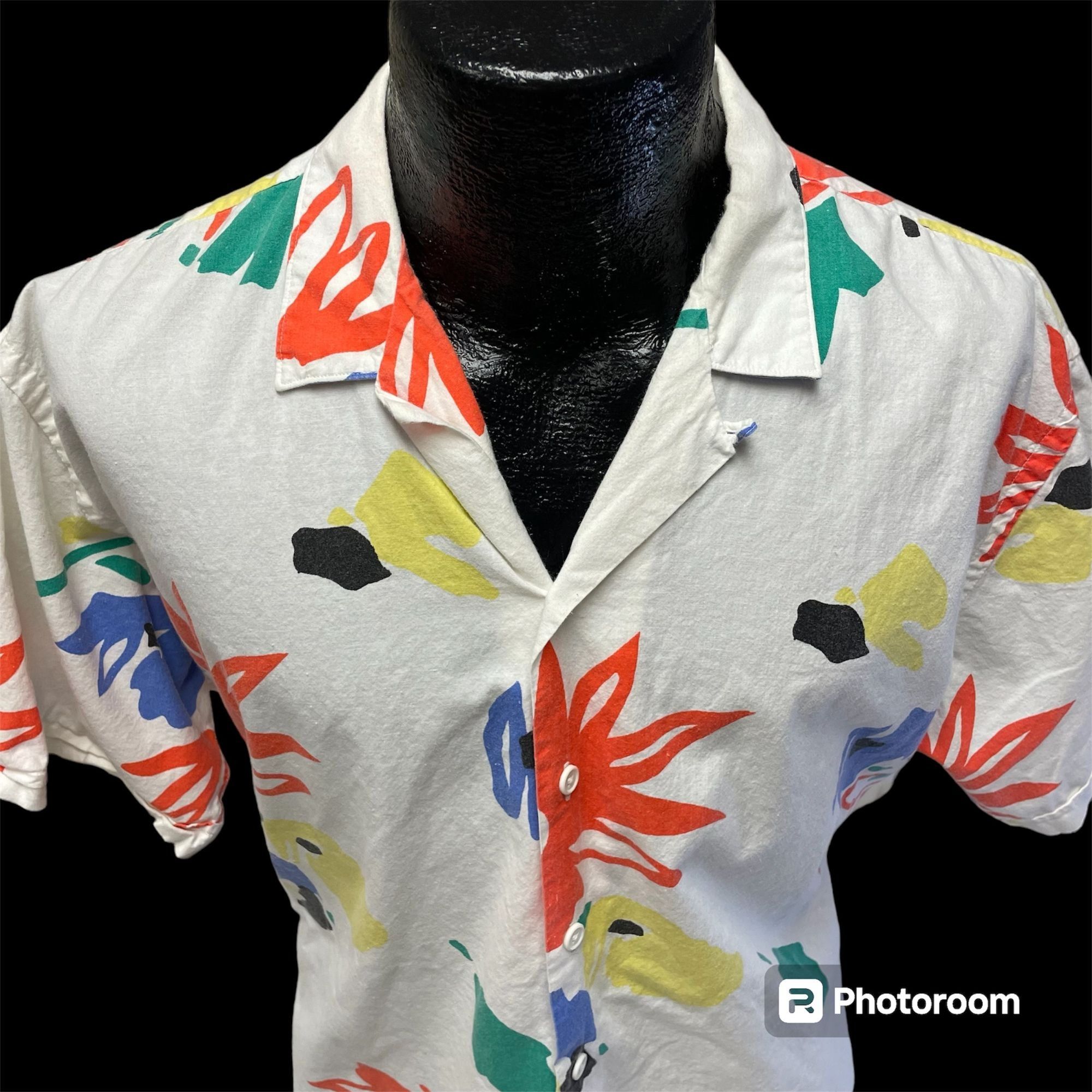 Other 80’s Basic White NEON Floral HAWAIIAN Multicolor Tro Size US XL / EU 56 / 4 - 2 Thumbnail